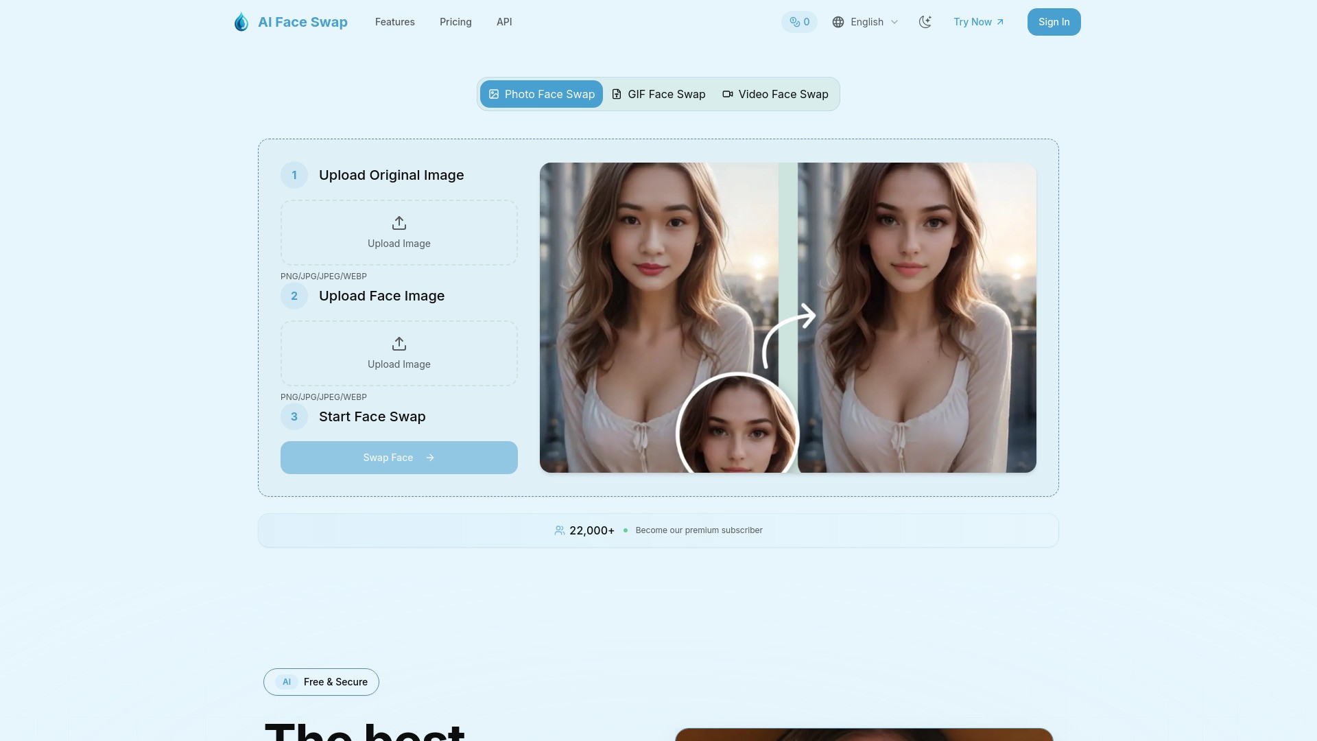 AI Face Swap - 截图