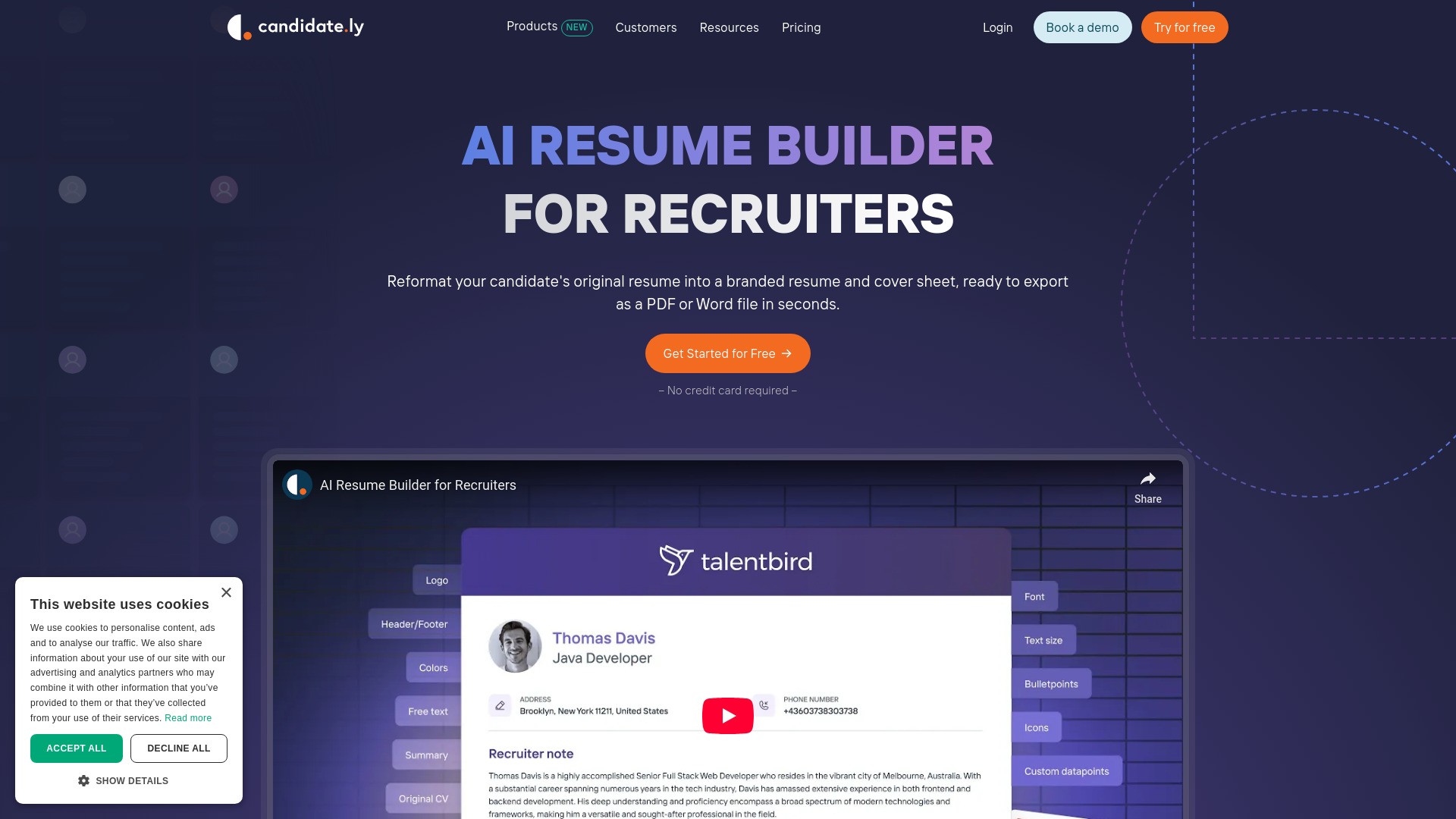 AI Resume builder for Recruiters 截图