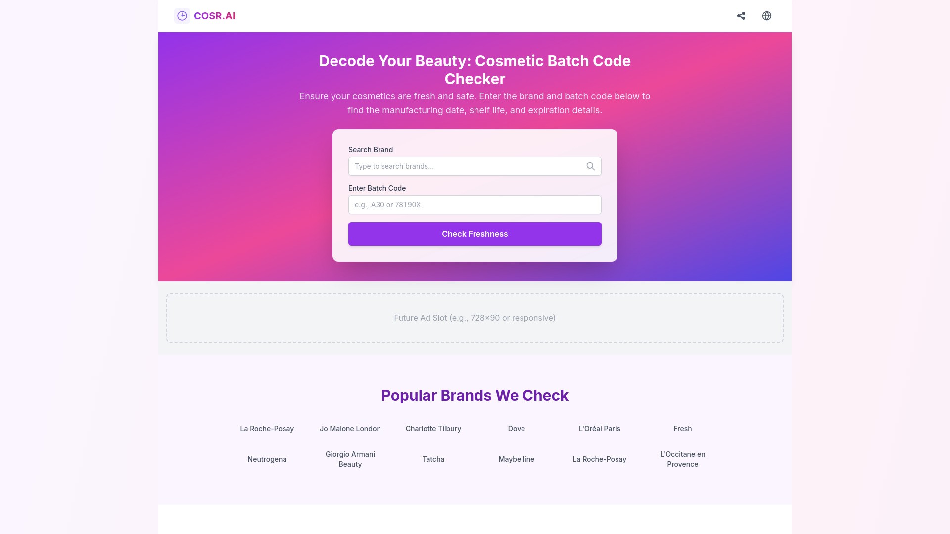 Cosmetic Batch Code Checker 截图