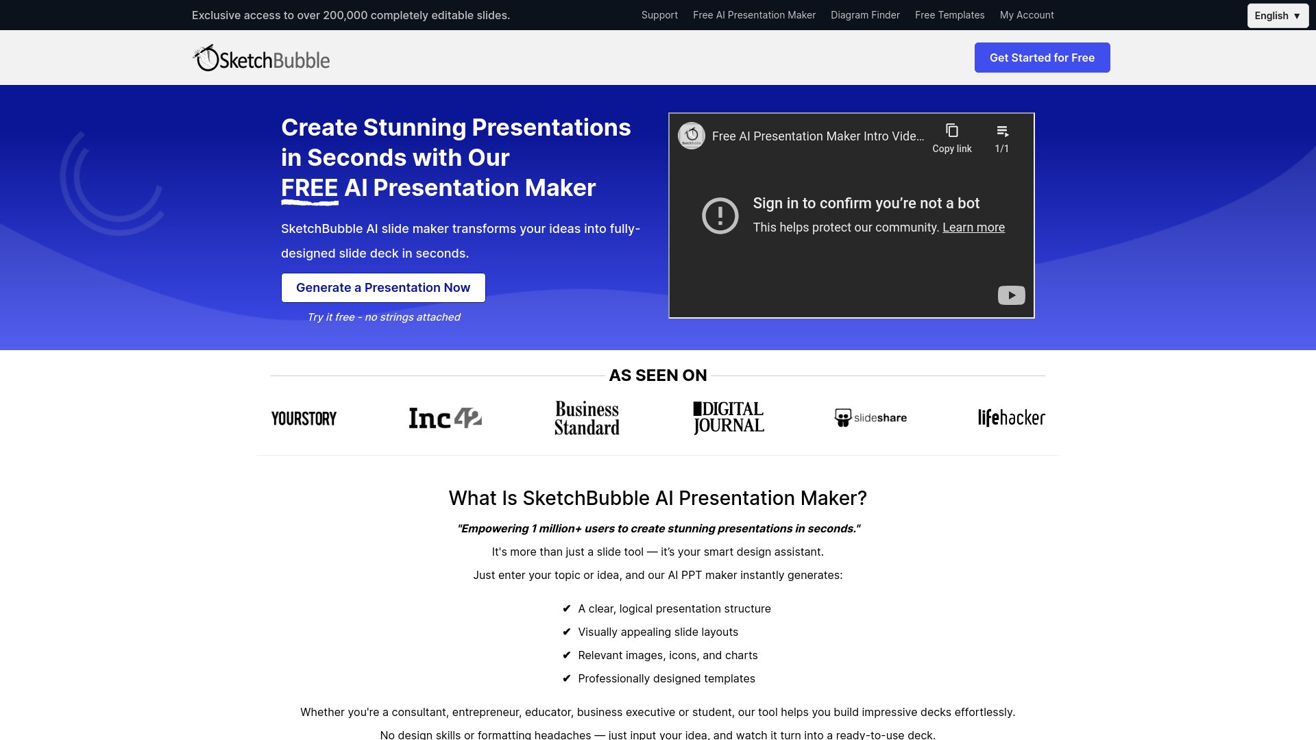 SketchBubble AI Presentation Maker 截图