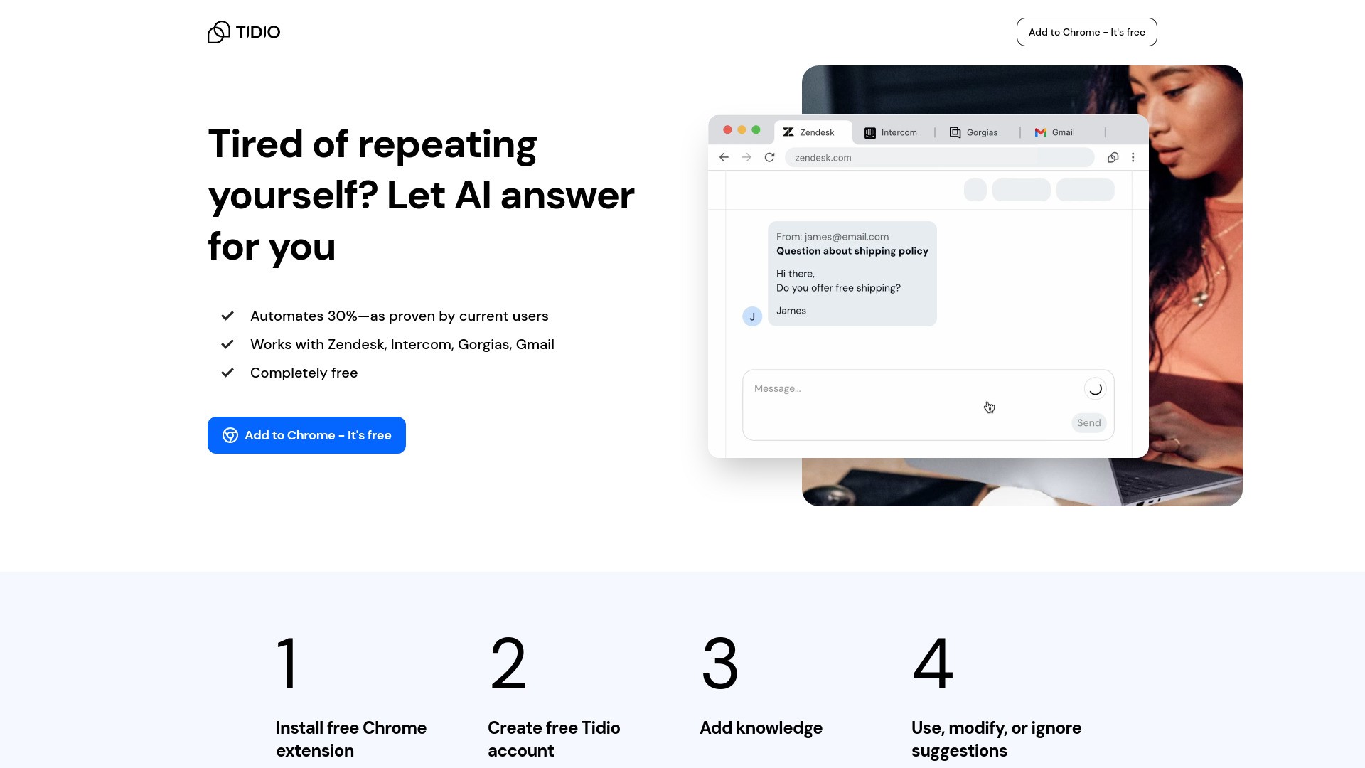 Tidio Copilot 截图