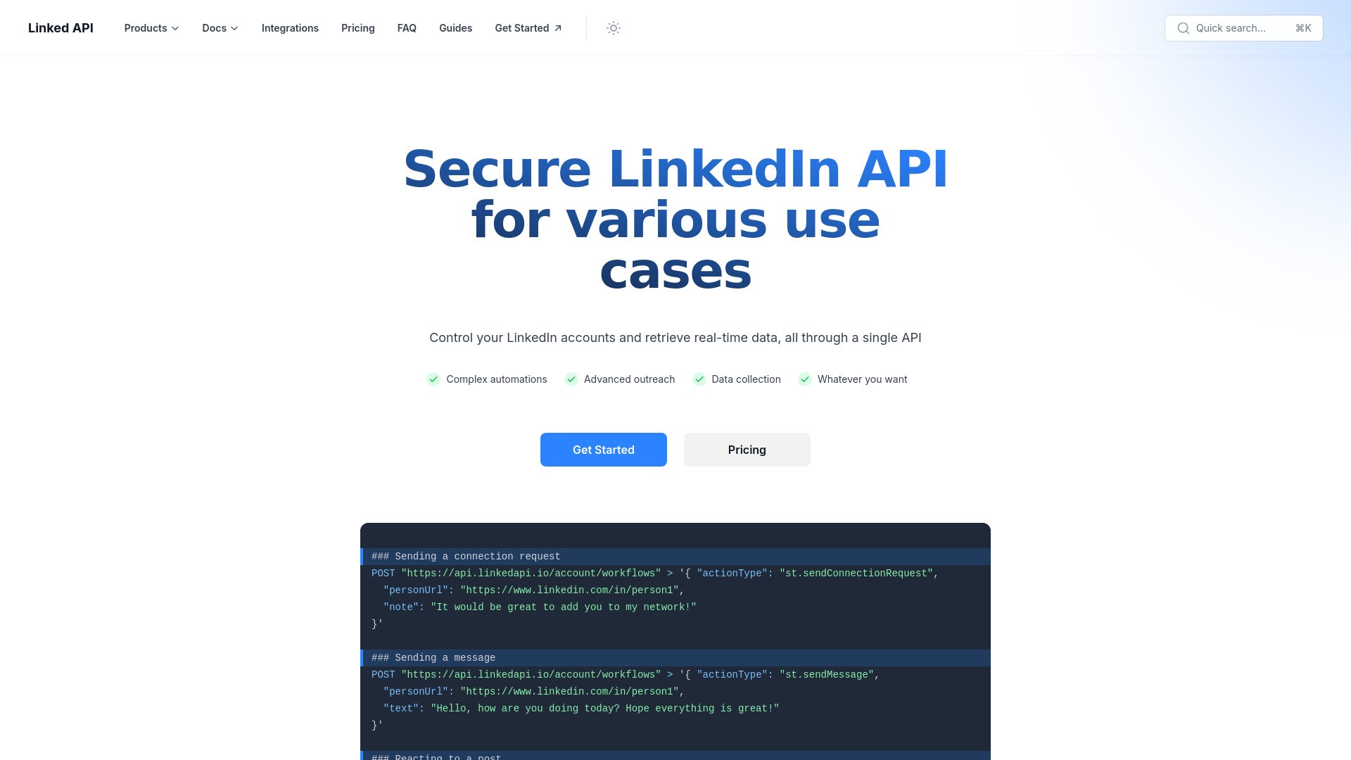 Linked API 截图