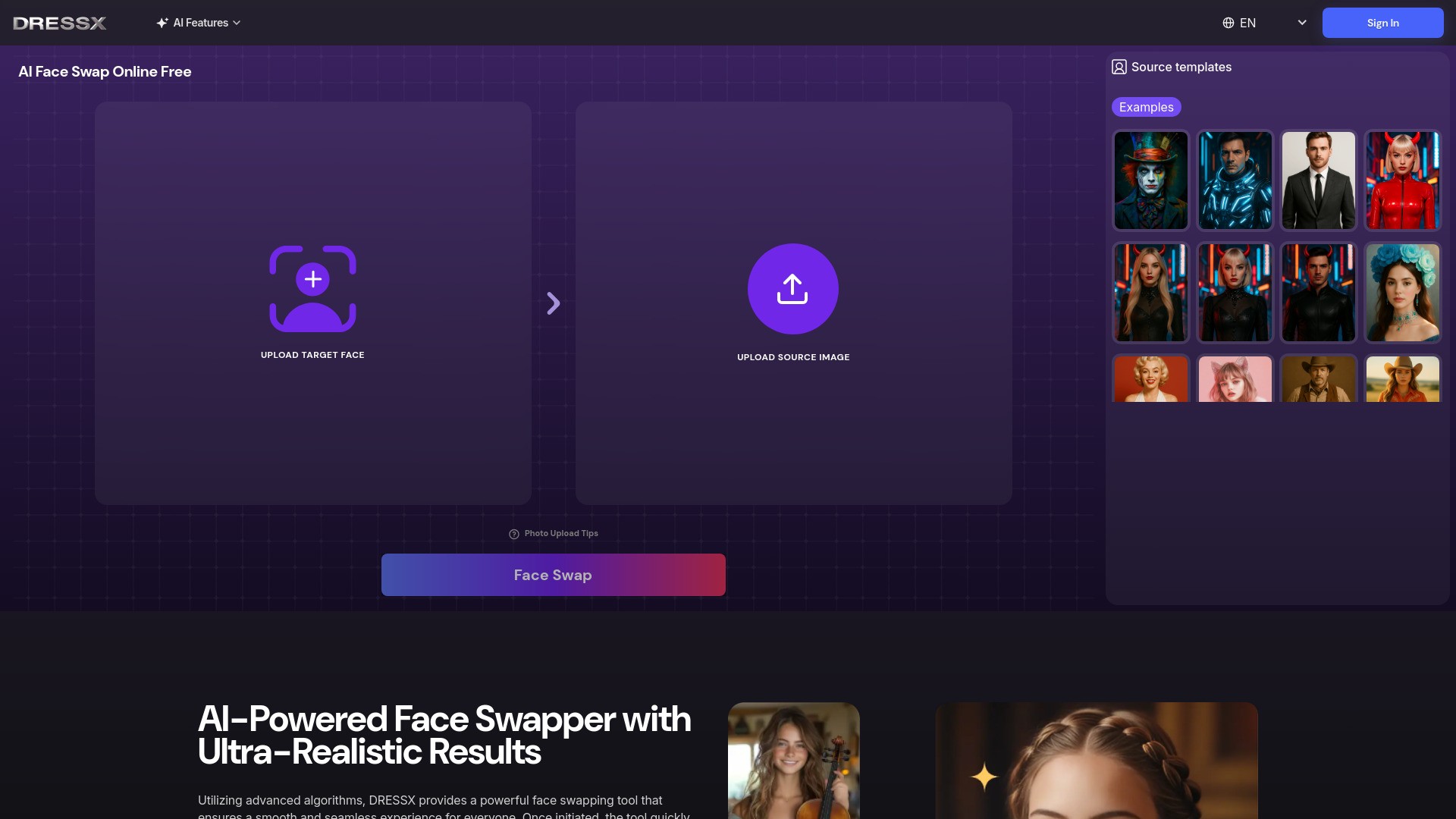 AI Face Swap by DRESSXME.com 截图