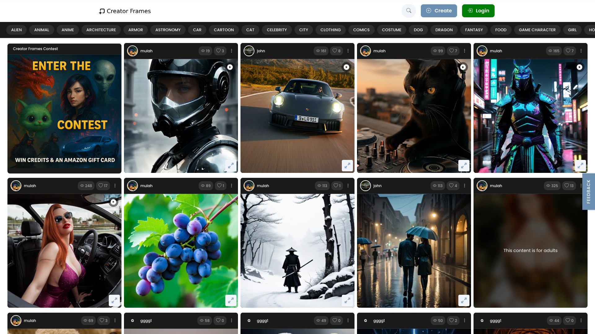 CreatorFrames.com 截图