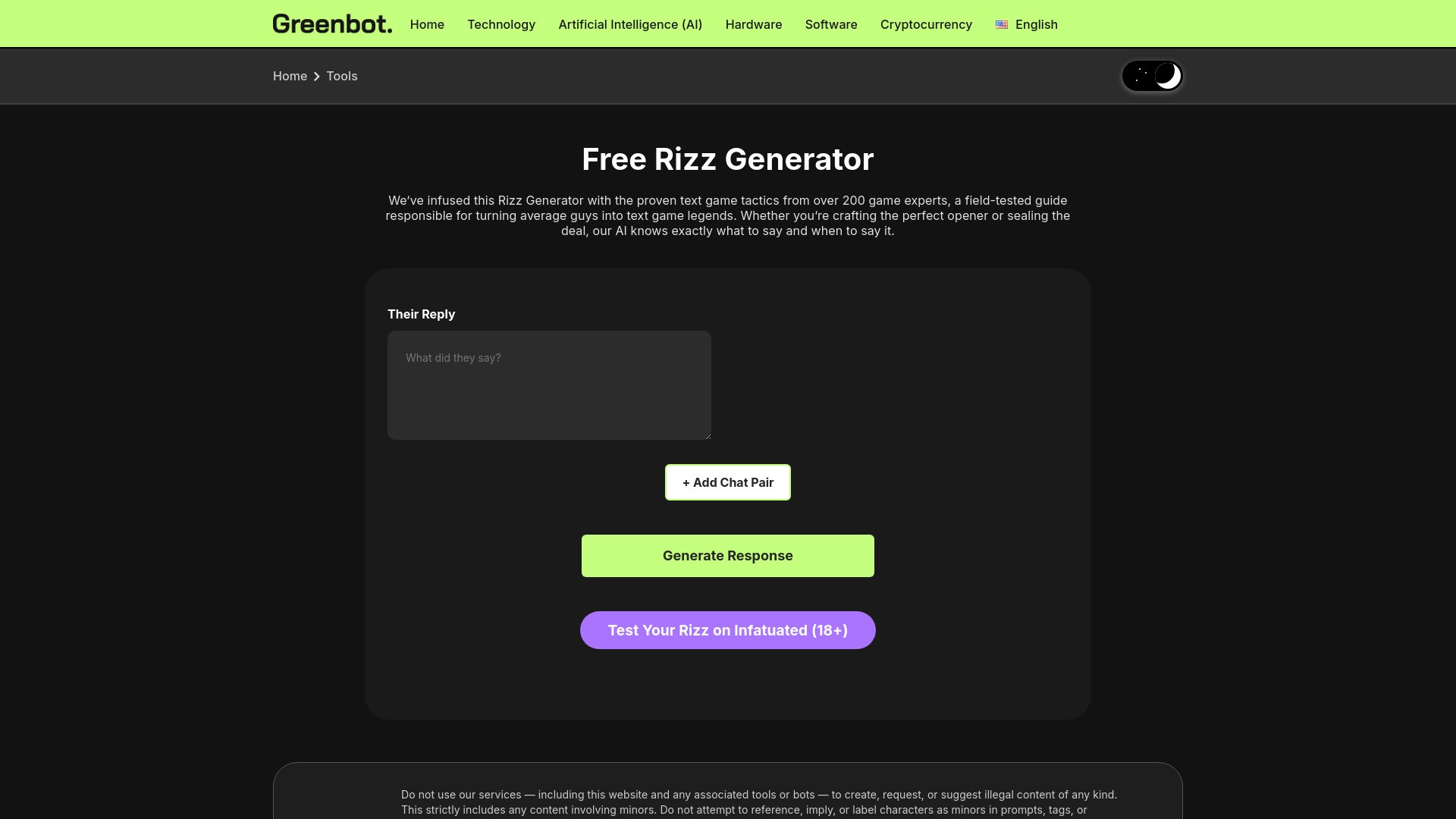 AI Rizz Generator 截图