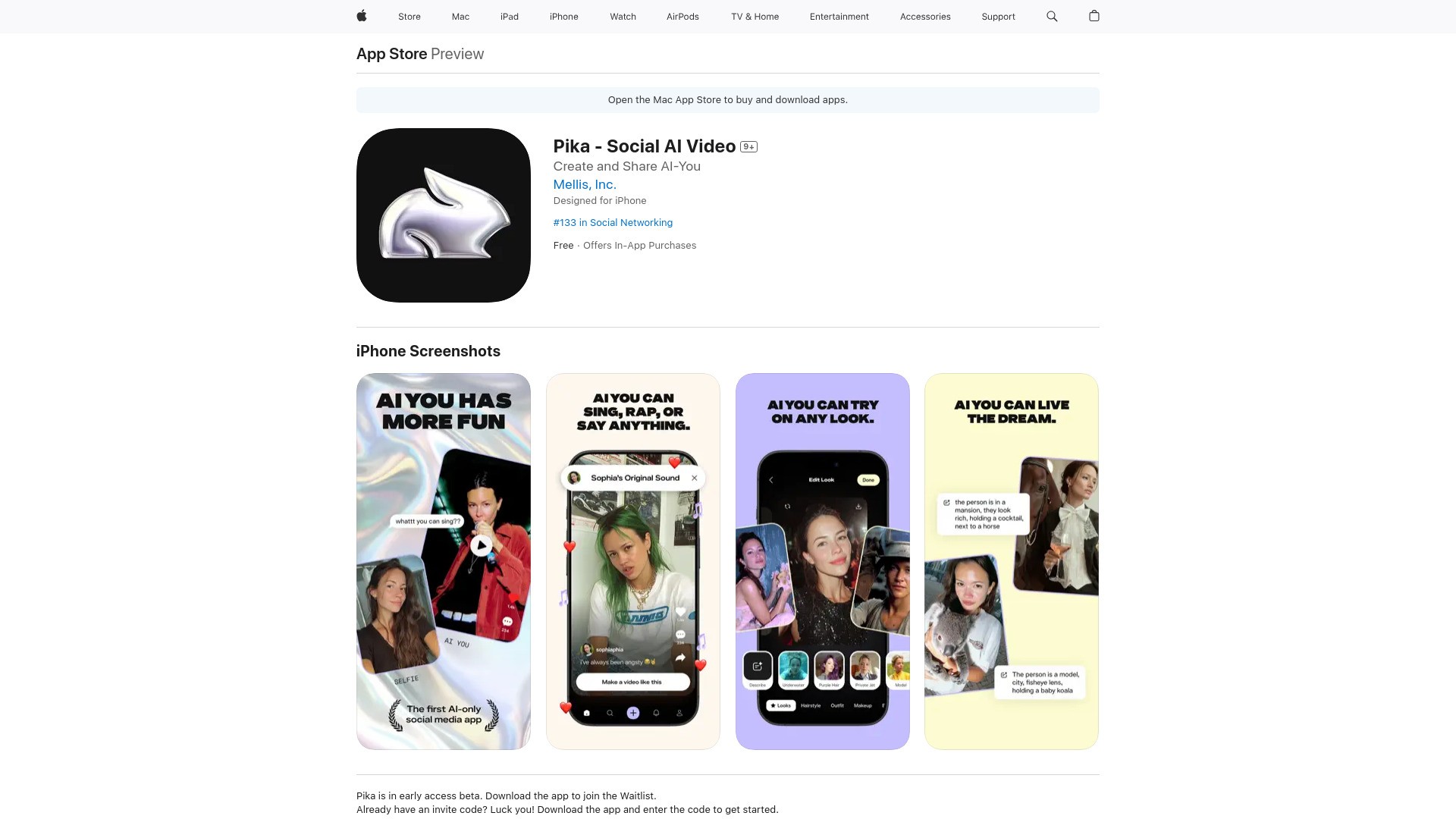 Pika - Social AI Video 截图