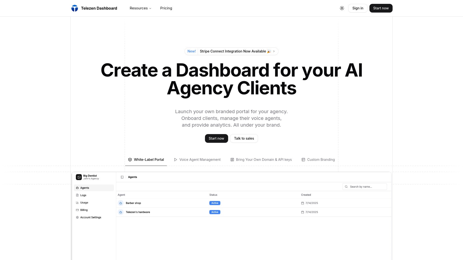 Telezen Dashboard 截图