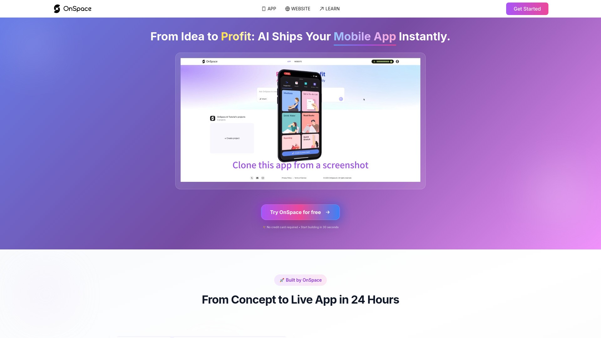 OnSpace.AI: App Builder AI No-code Platform 截图