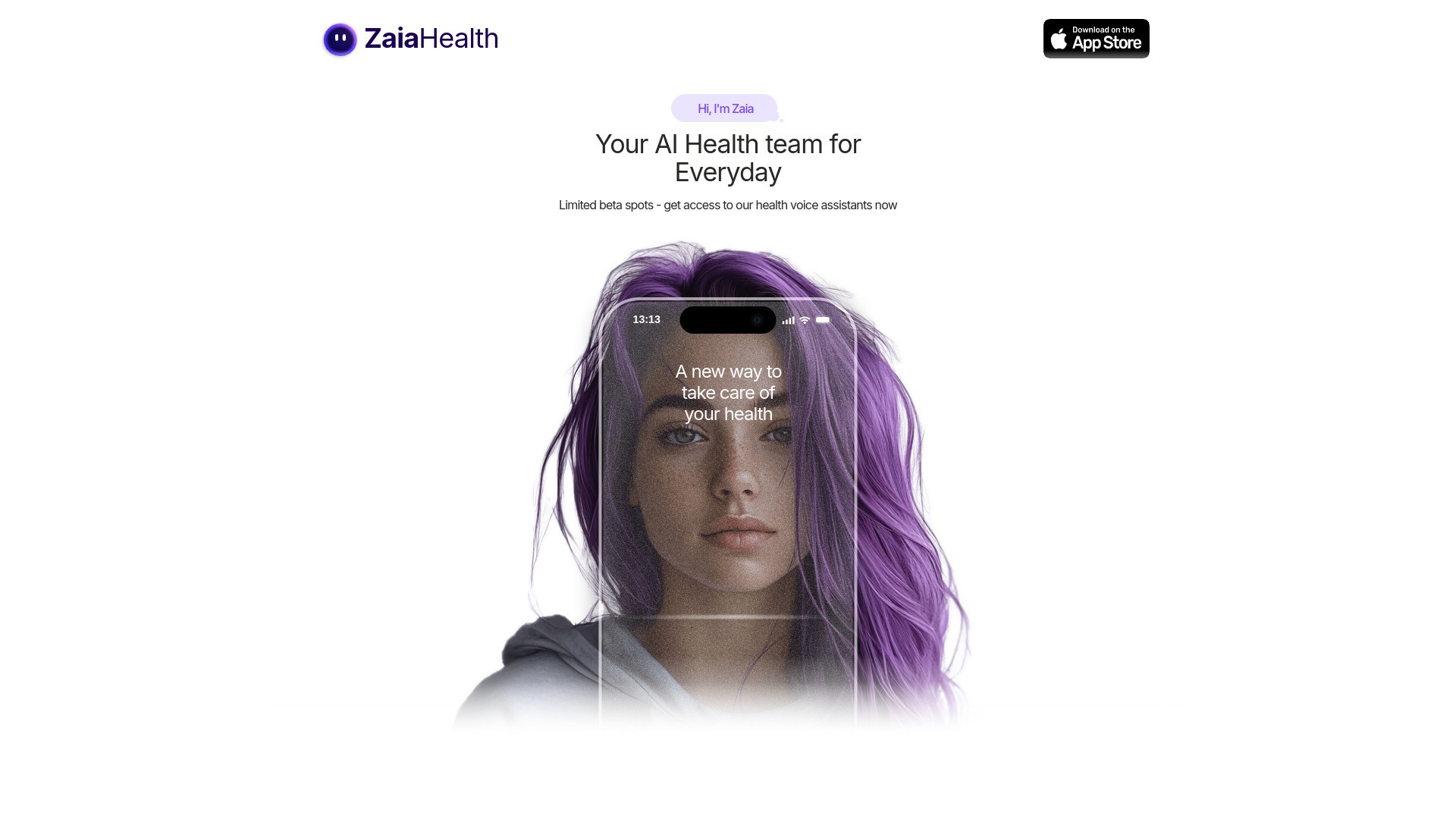 Zaia Health Voice Assistant (iOS App) 截图