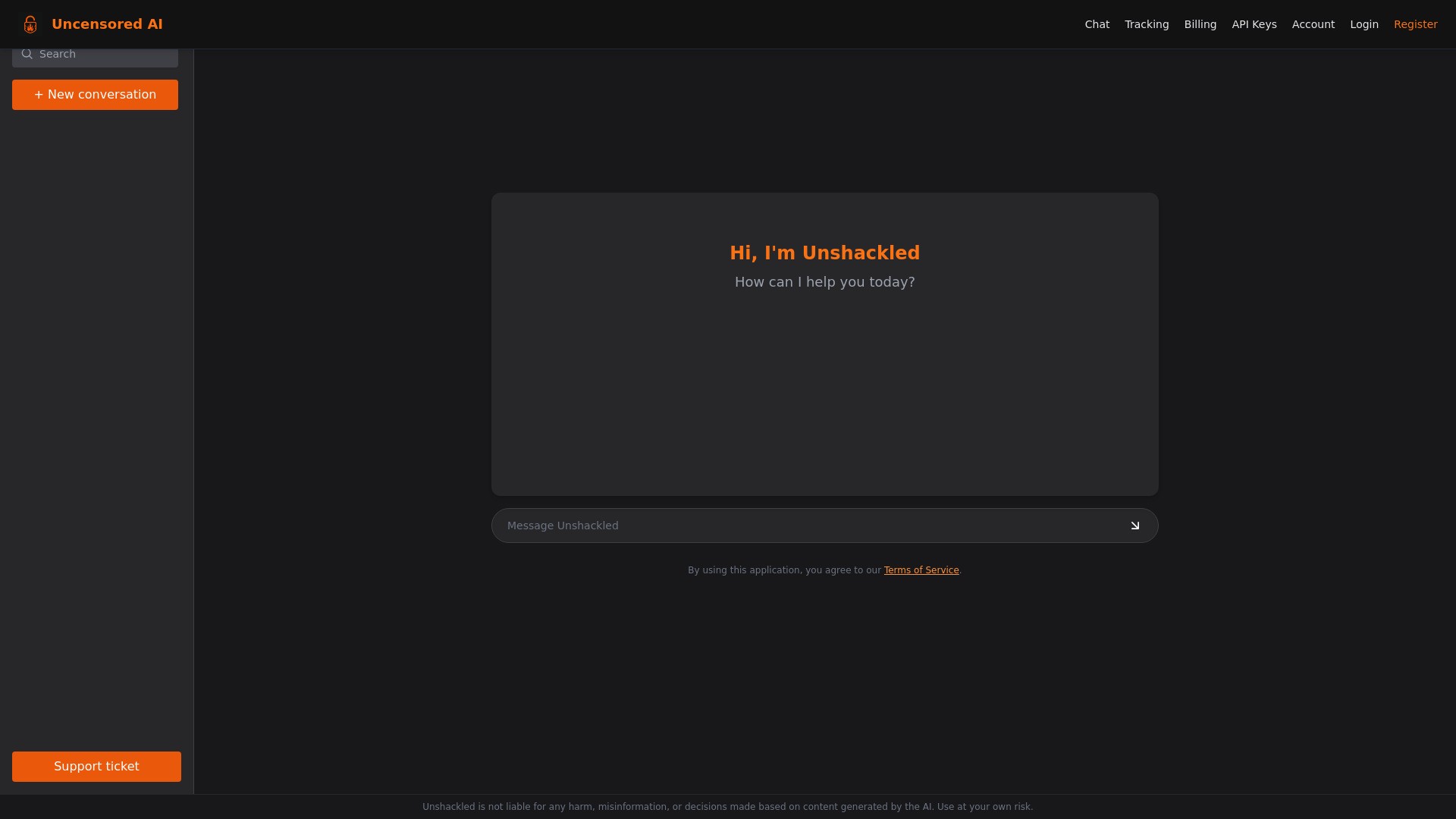 Unshackled AI 截图