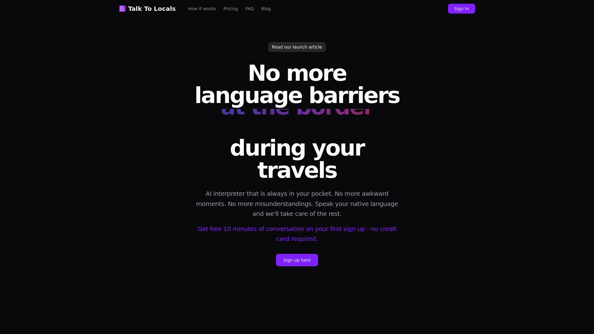 Talk To Locals 截图