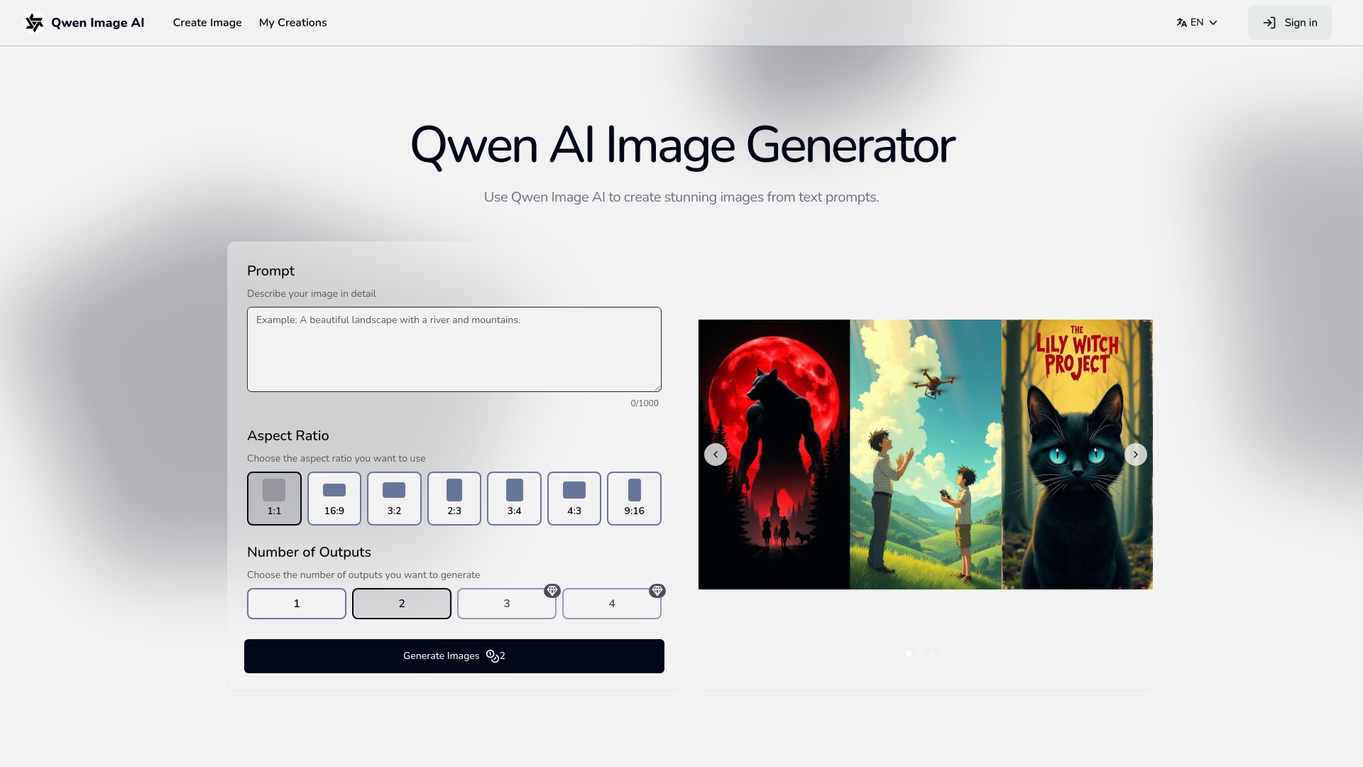 Qwen Image AI 截图