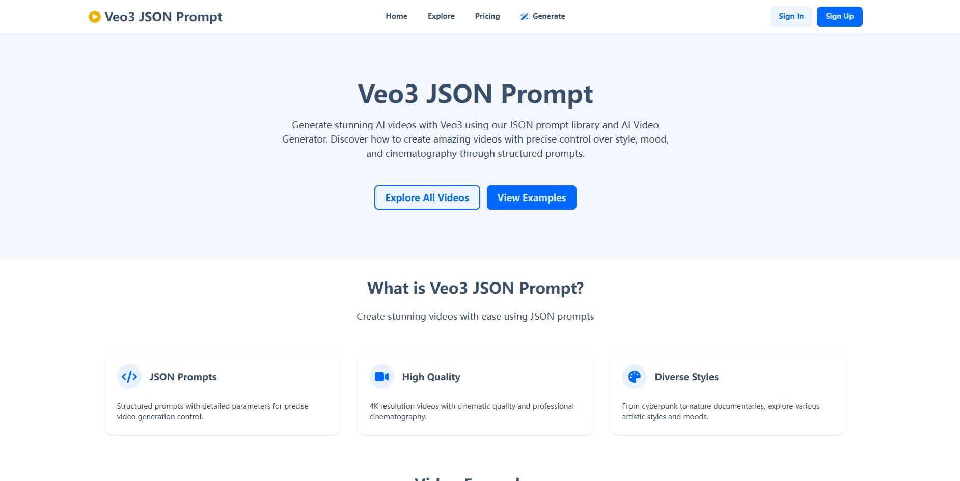Veo3 JSON Prompt 截图