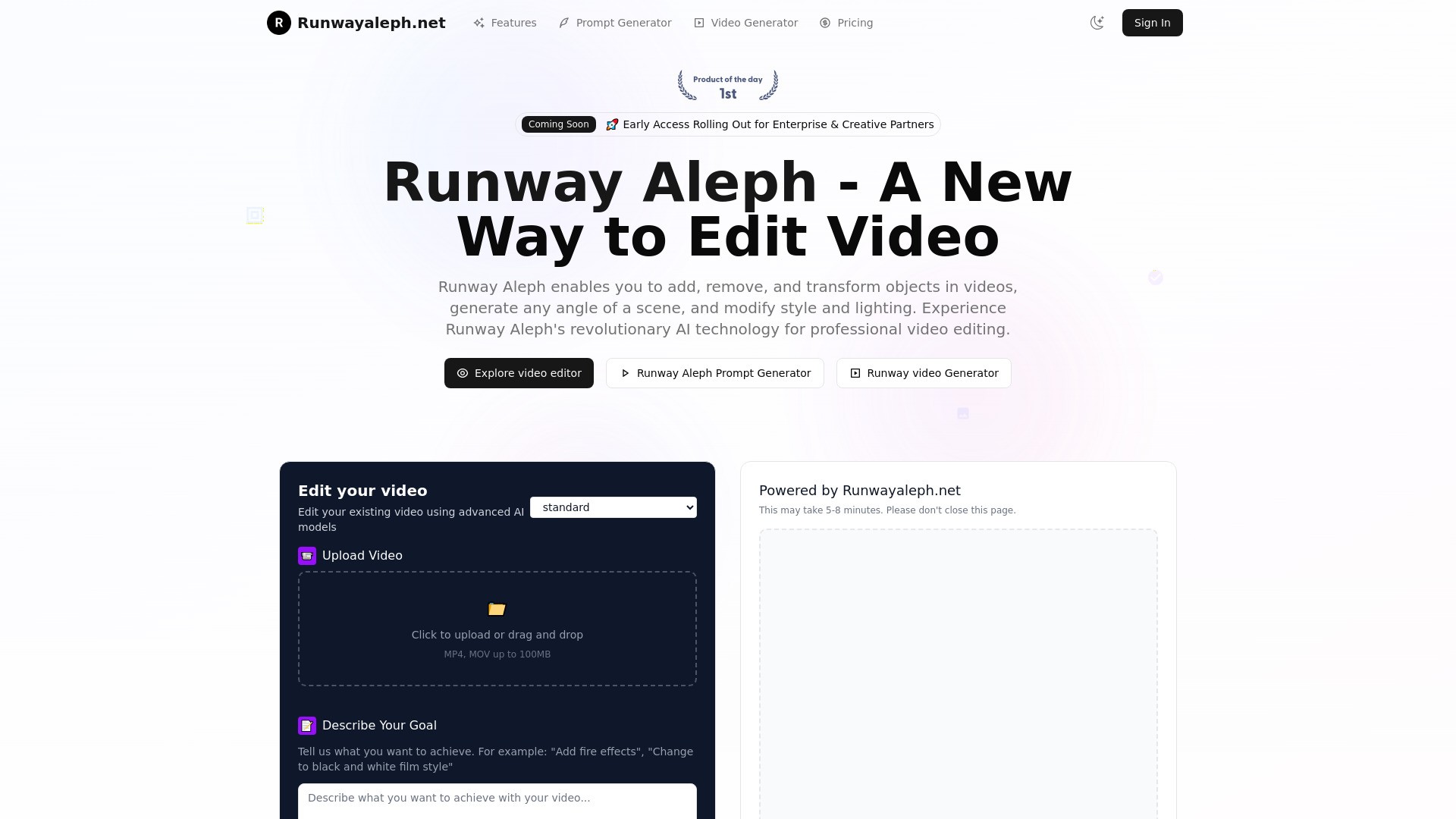 Runwayaleph.net 截图