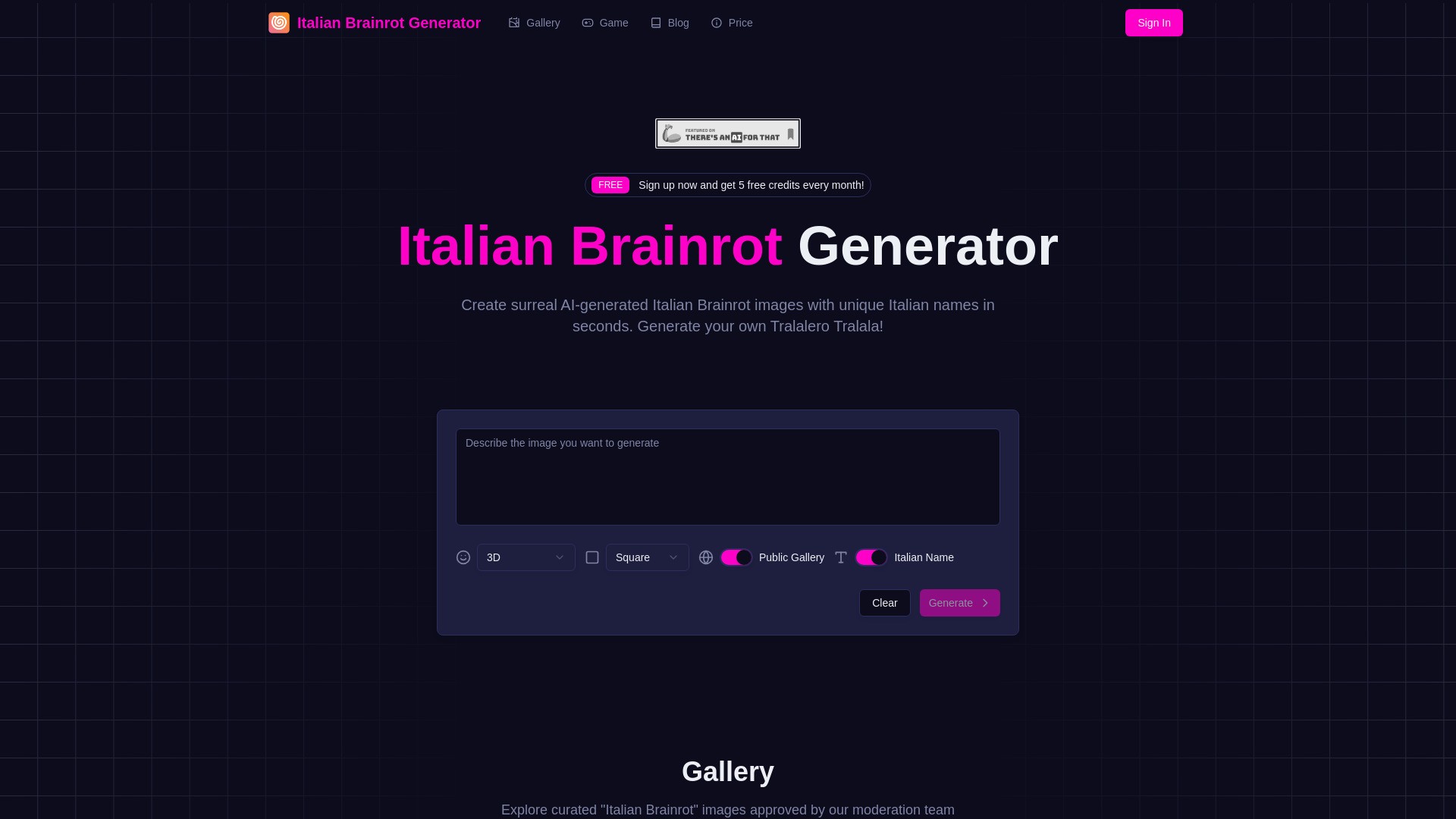 Italian Brainrot Generator 截图