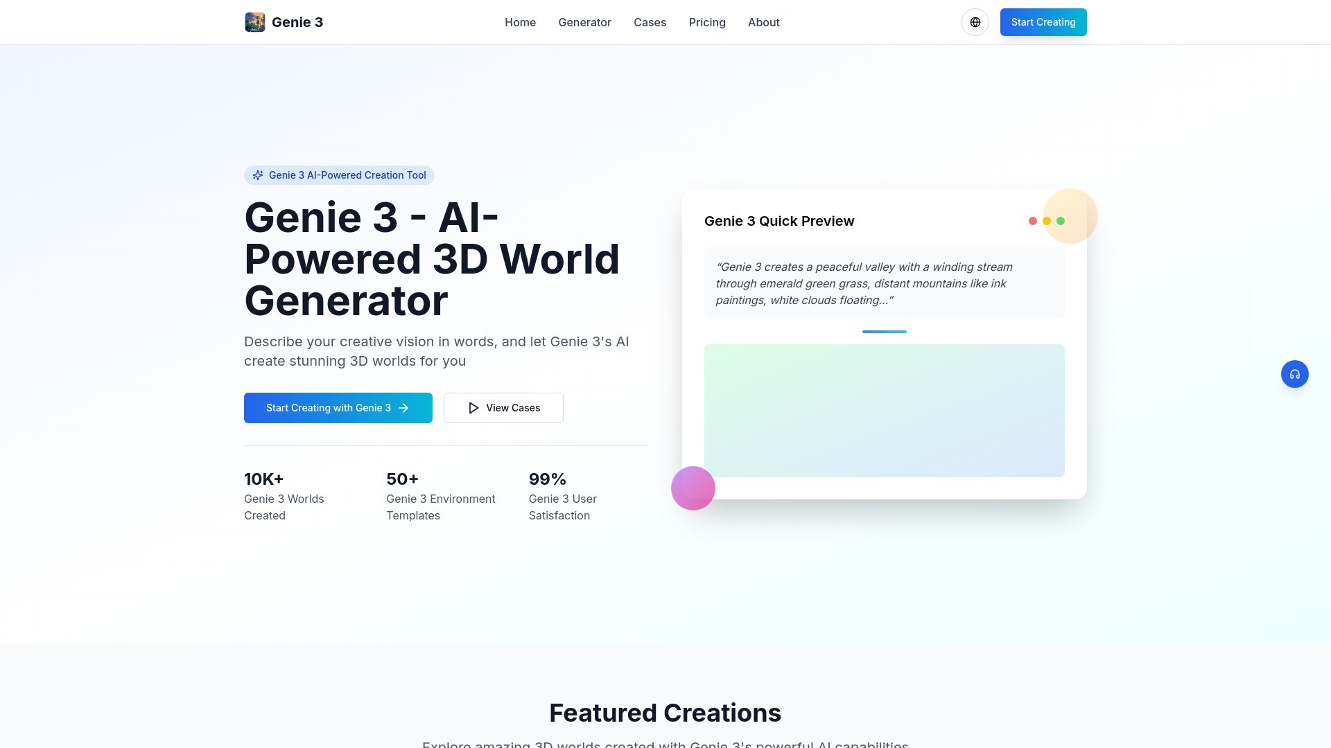 Genie 3-Al-Powered 3D WorldGenerator 截图
