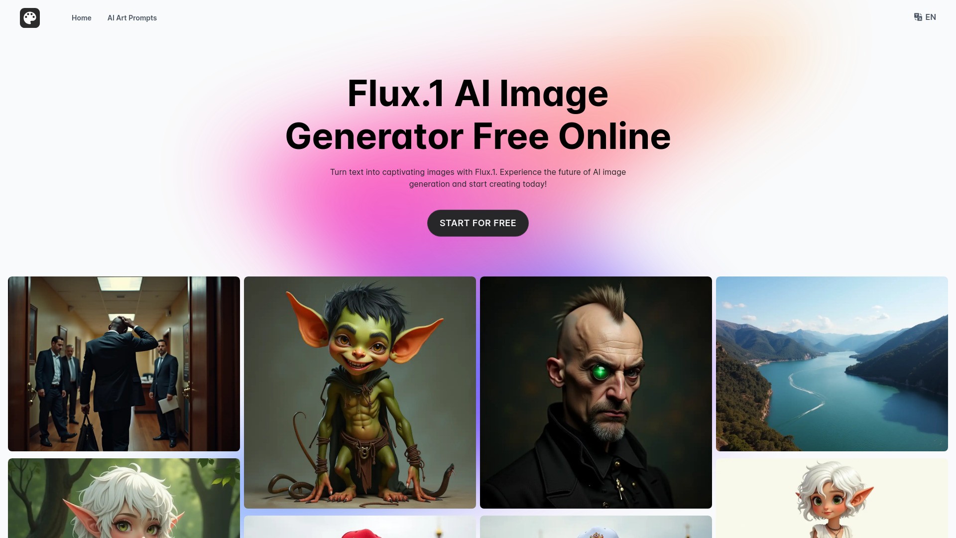 FluxAI.art: Free AI Image Generator 截图