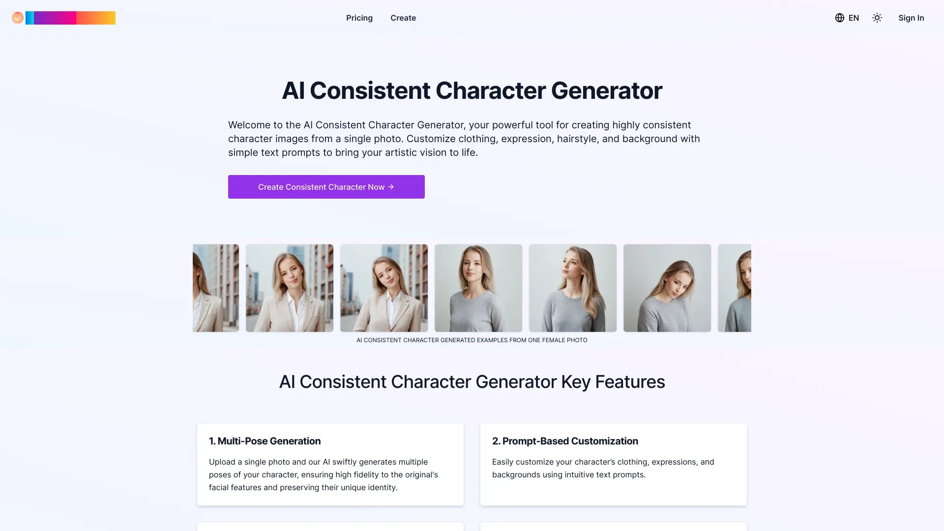 Consistent Character Generator 截图