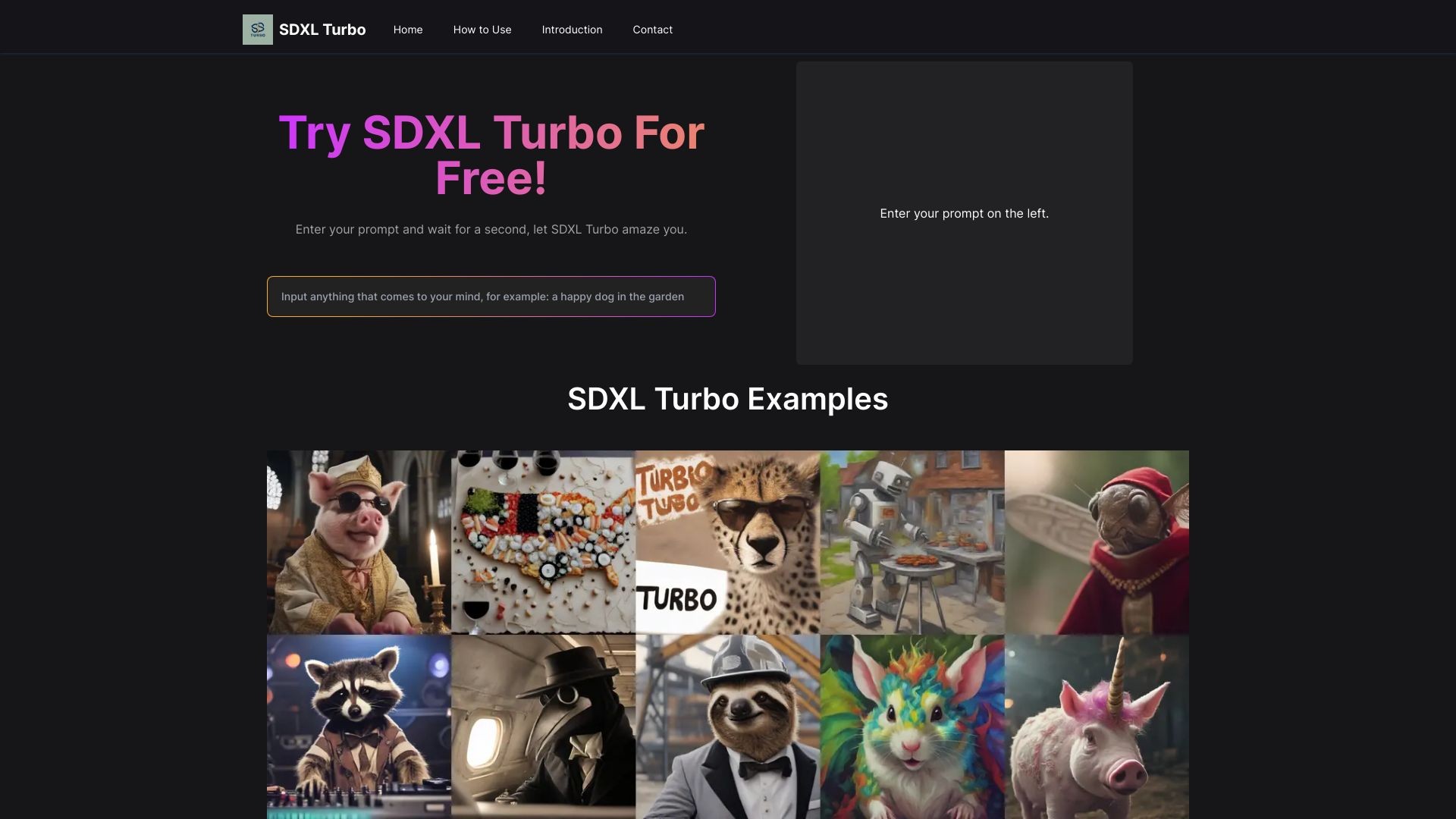 SDXL Turbo Playground 截图