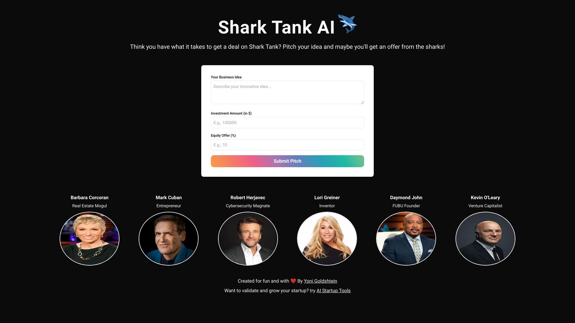 SharkTank AI 截图