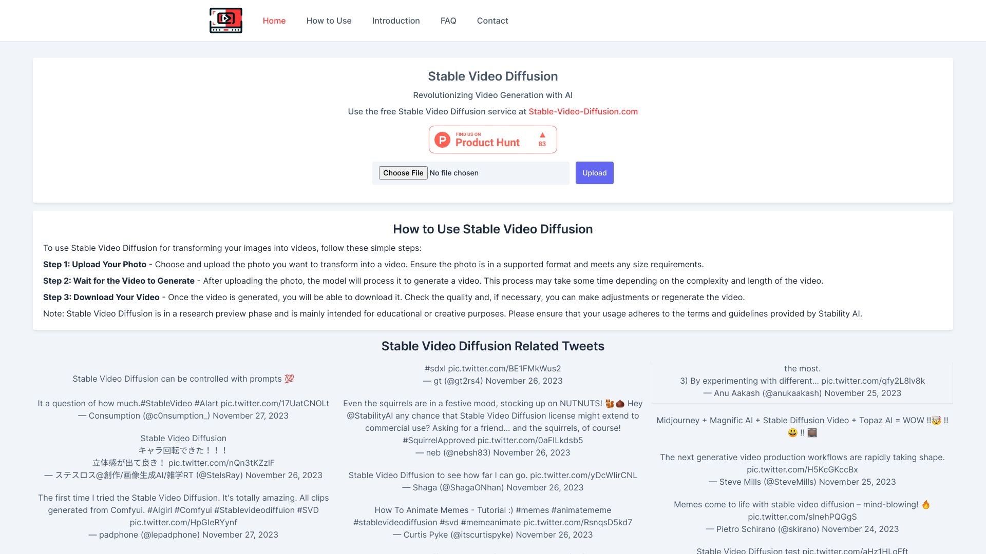 Stable-Video-Diffusion.com 截图