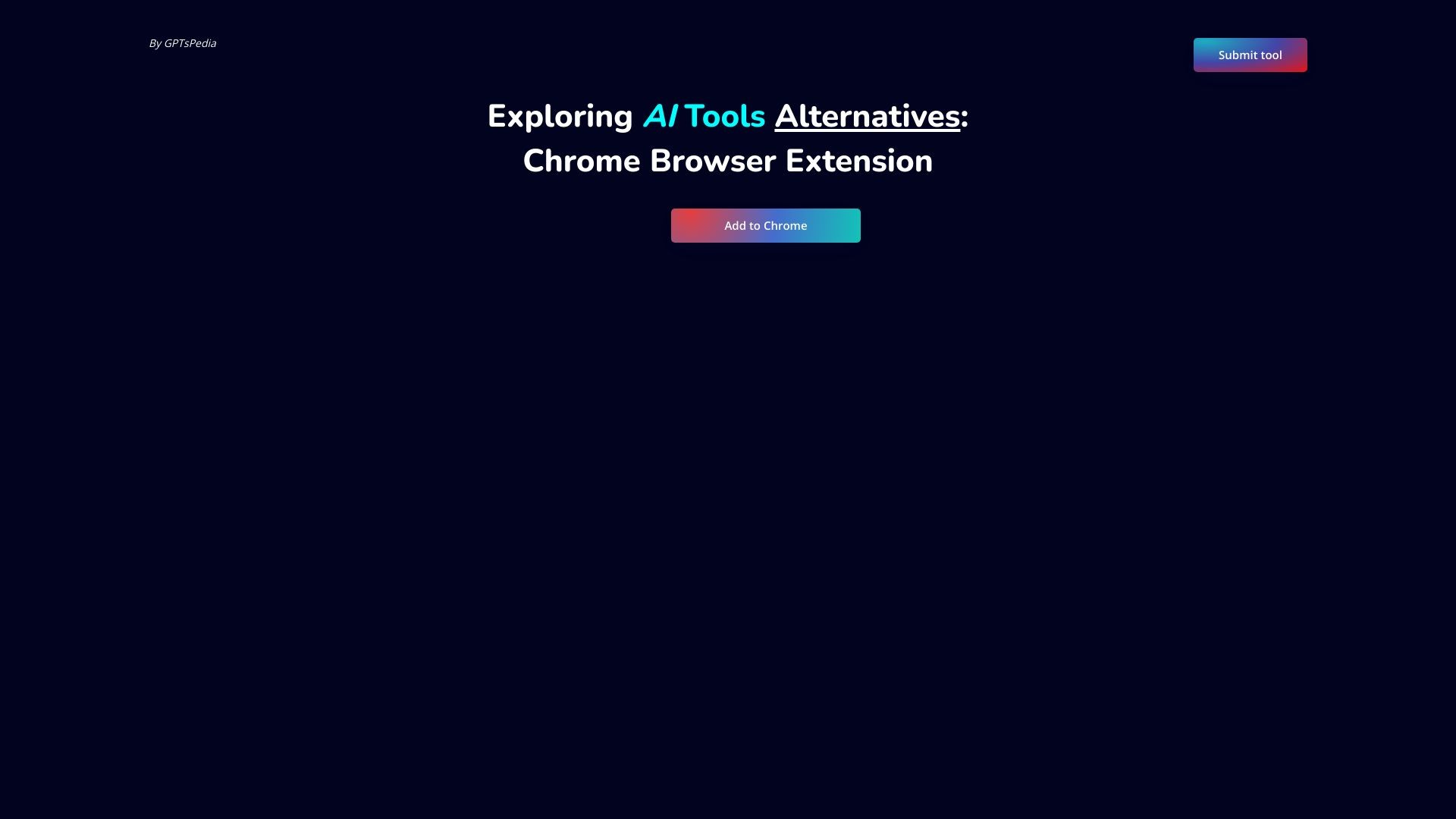 AI Tools Alternatives: Browser Extension 截图