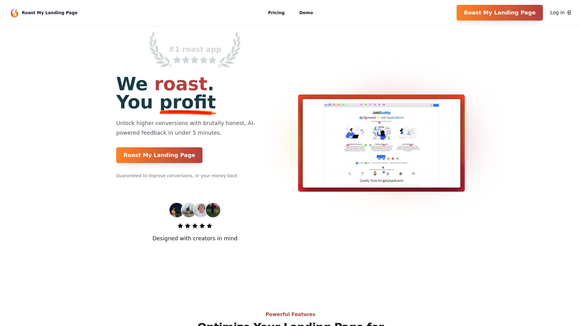 Roast My Landing Page 截图