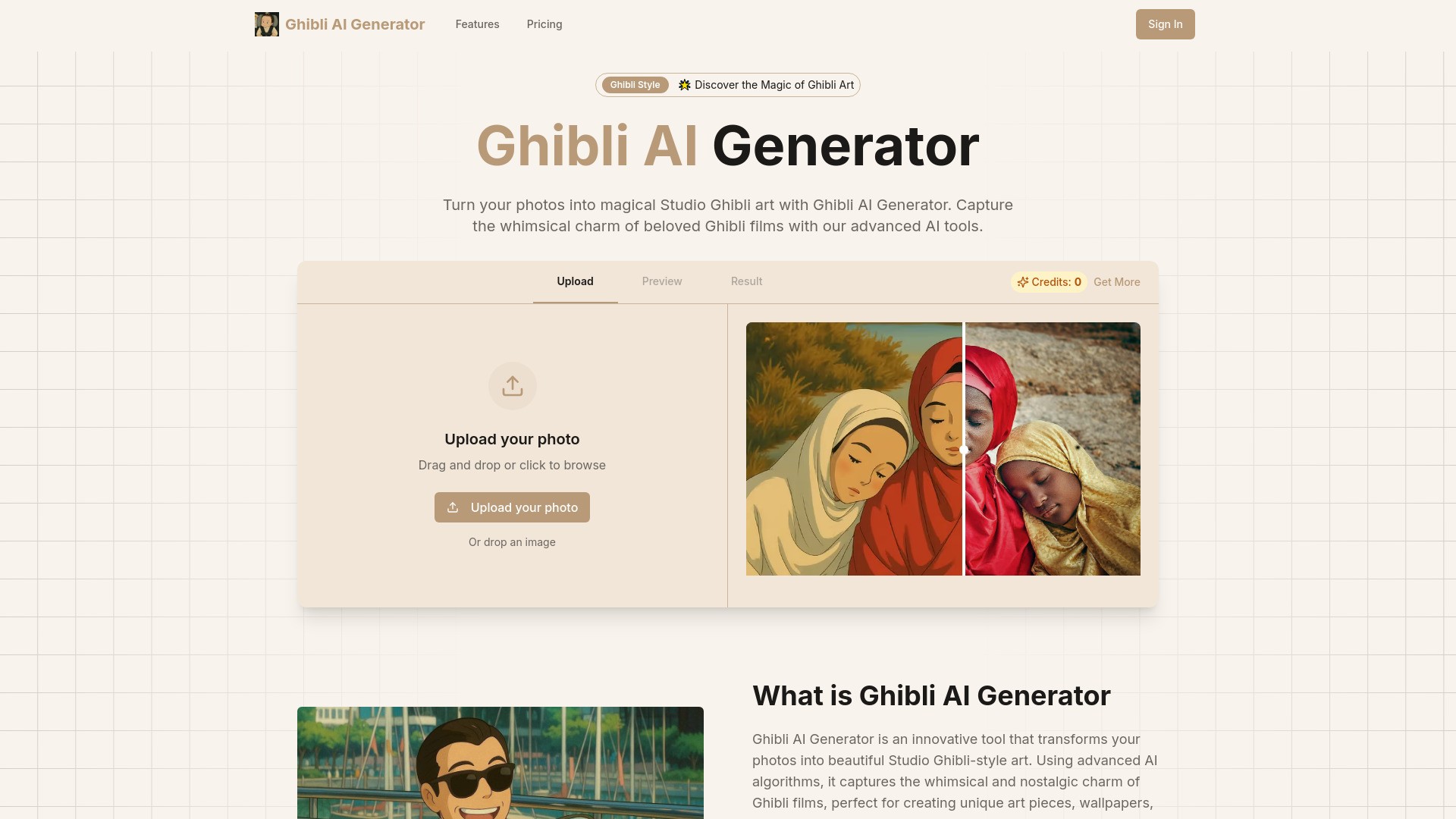 Ghibli AI Generator 截图