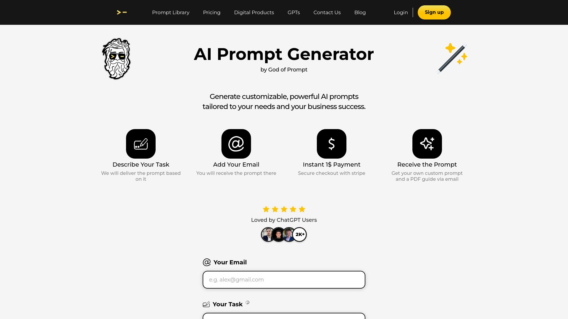 AI Prompt Generator by God of Prompt 截图
