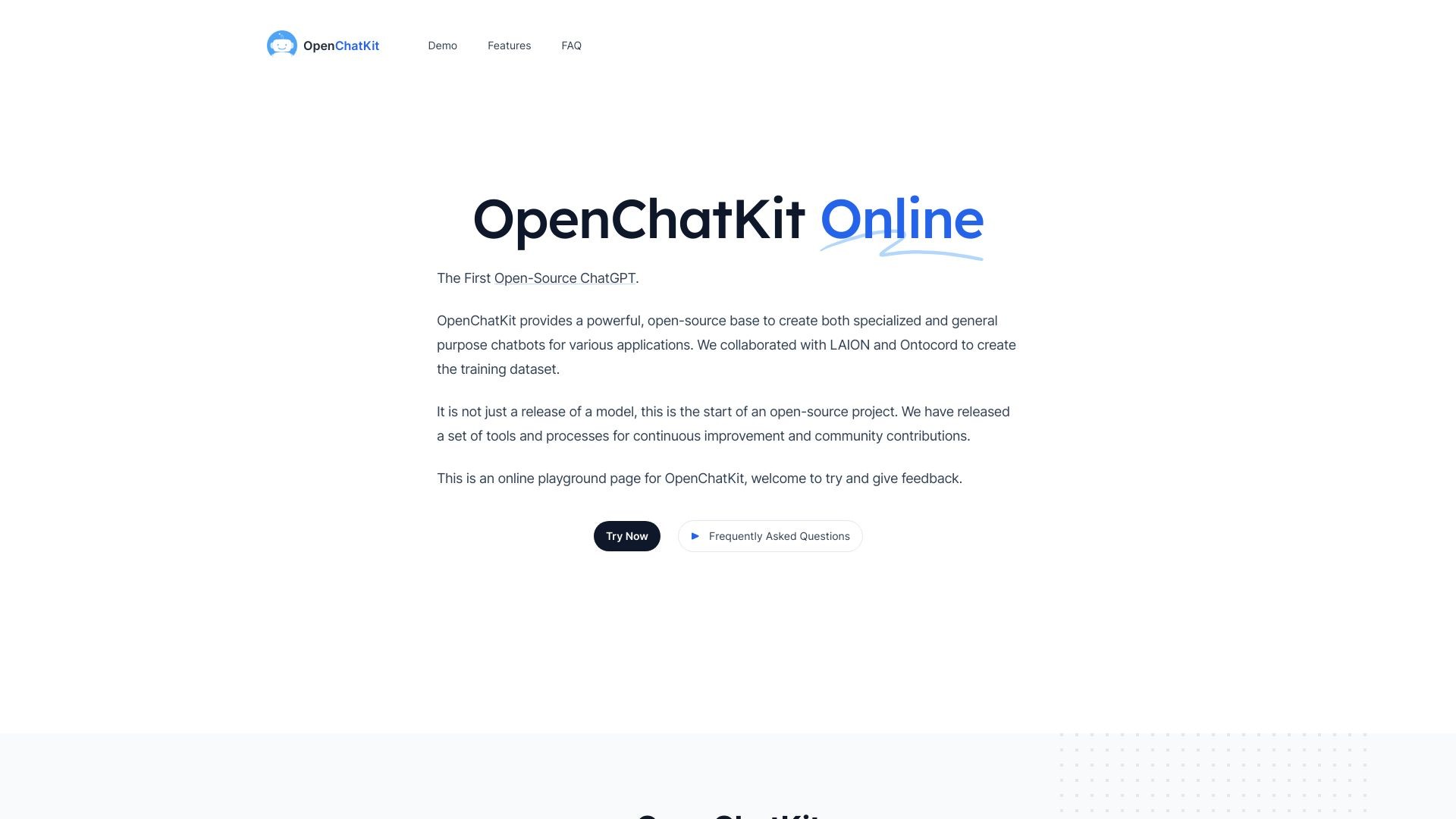OpenChatKit 截图