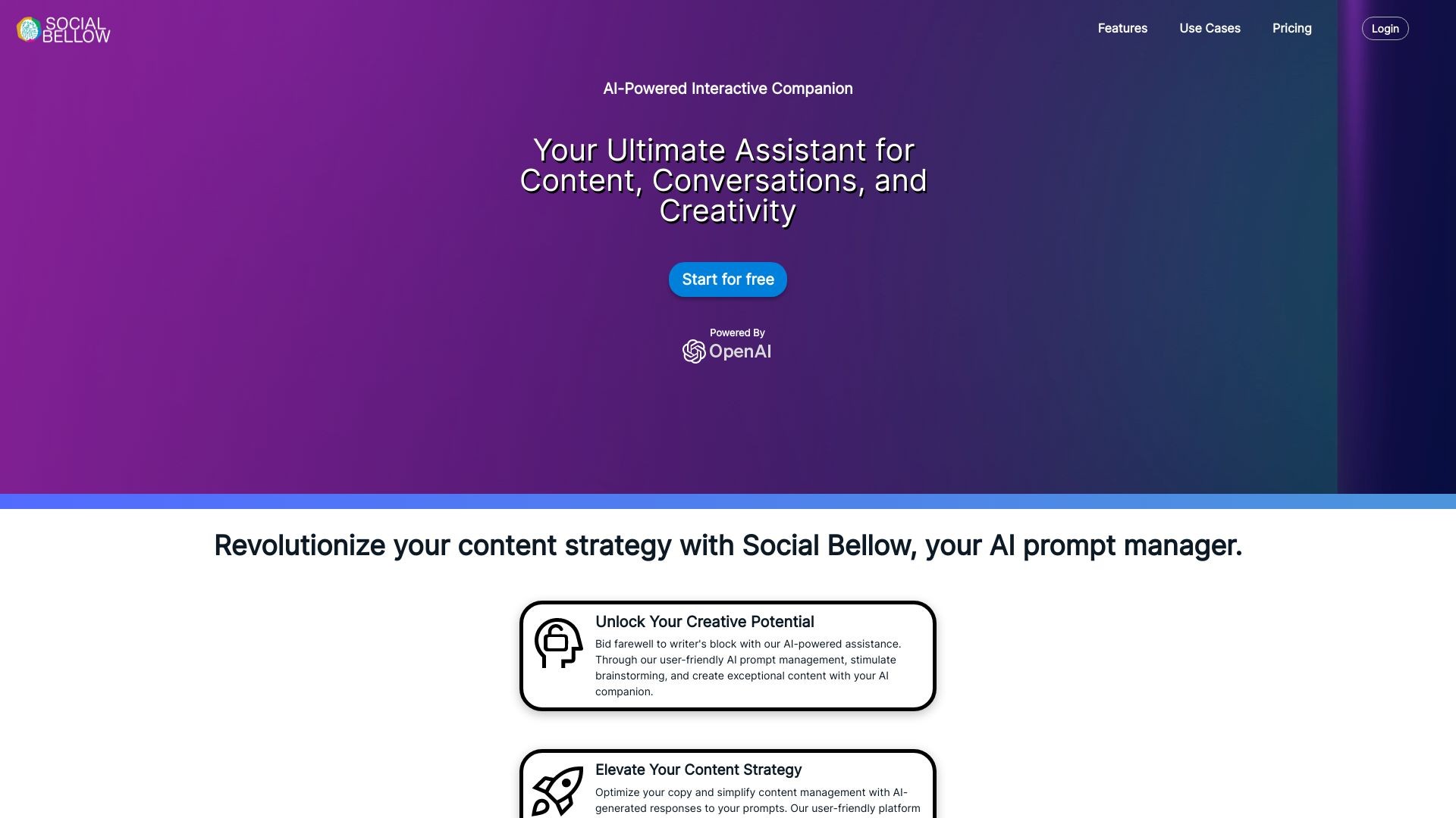 Social Bellow 截图