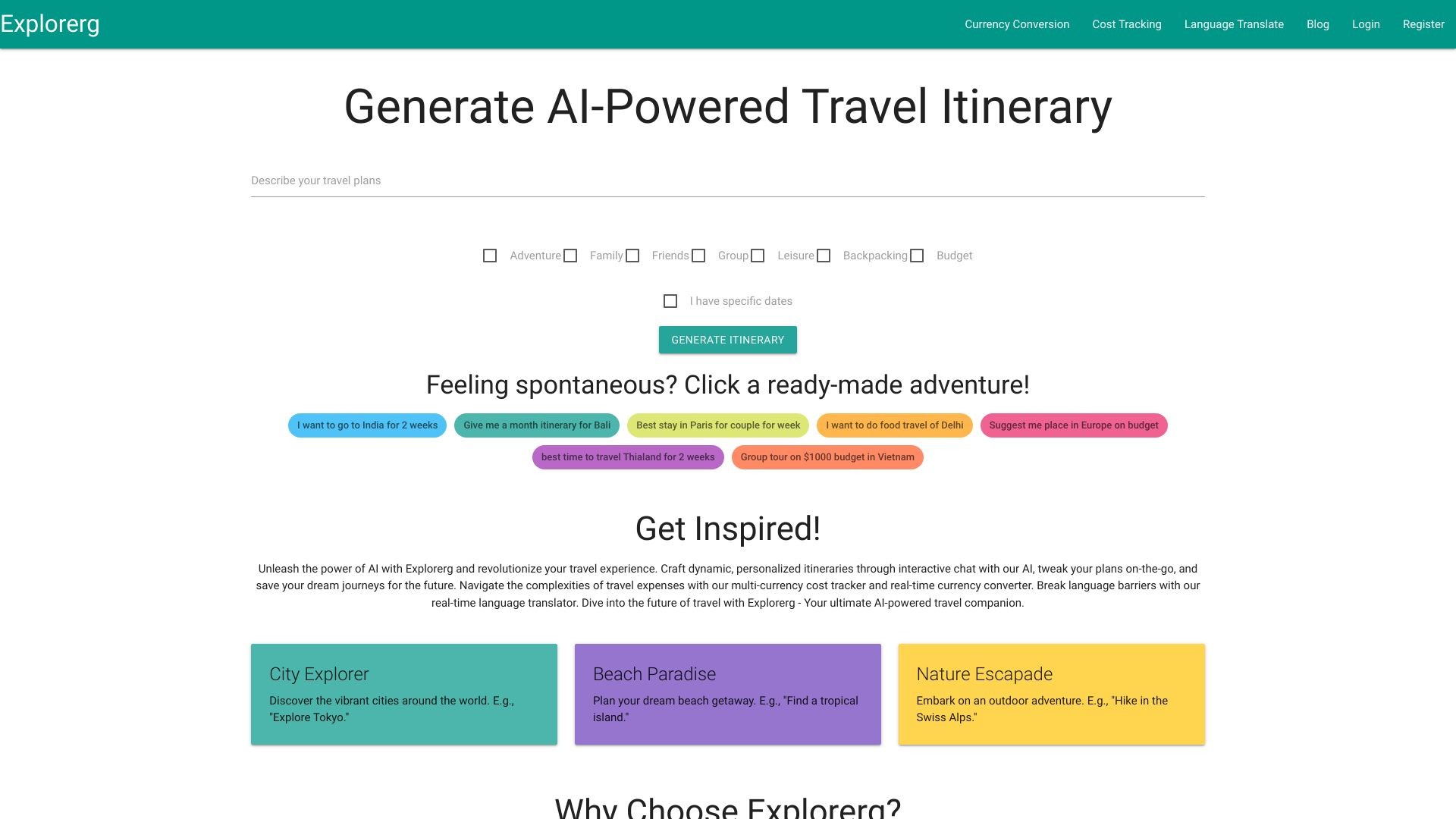 Explorerg - Discover, Plan Your Journeys 截图