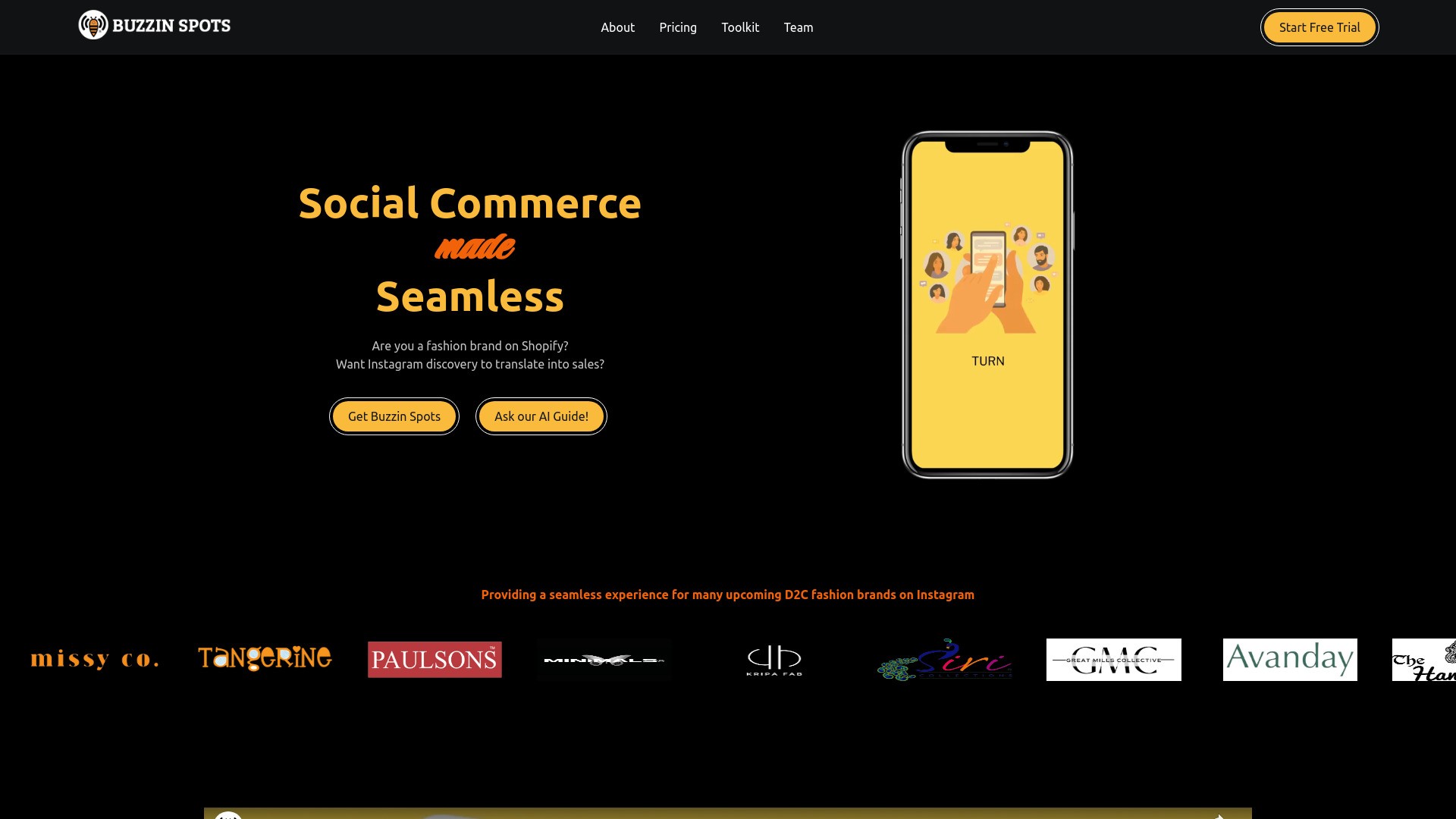 Buzzin Spots: AI Social Commerce Toolkit 截图