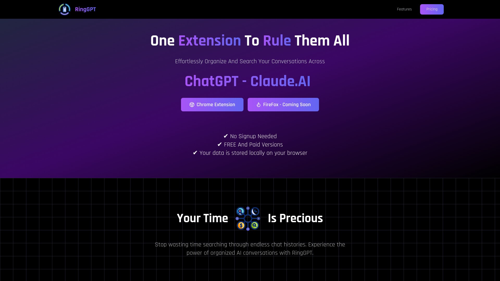 RingGPT - Organize AI conversations 截图