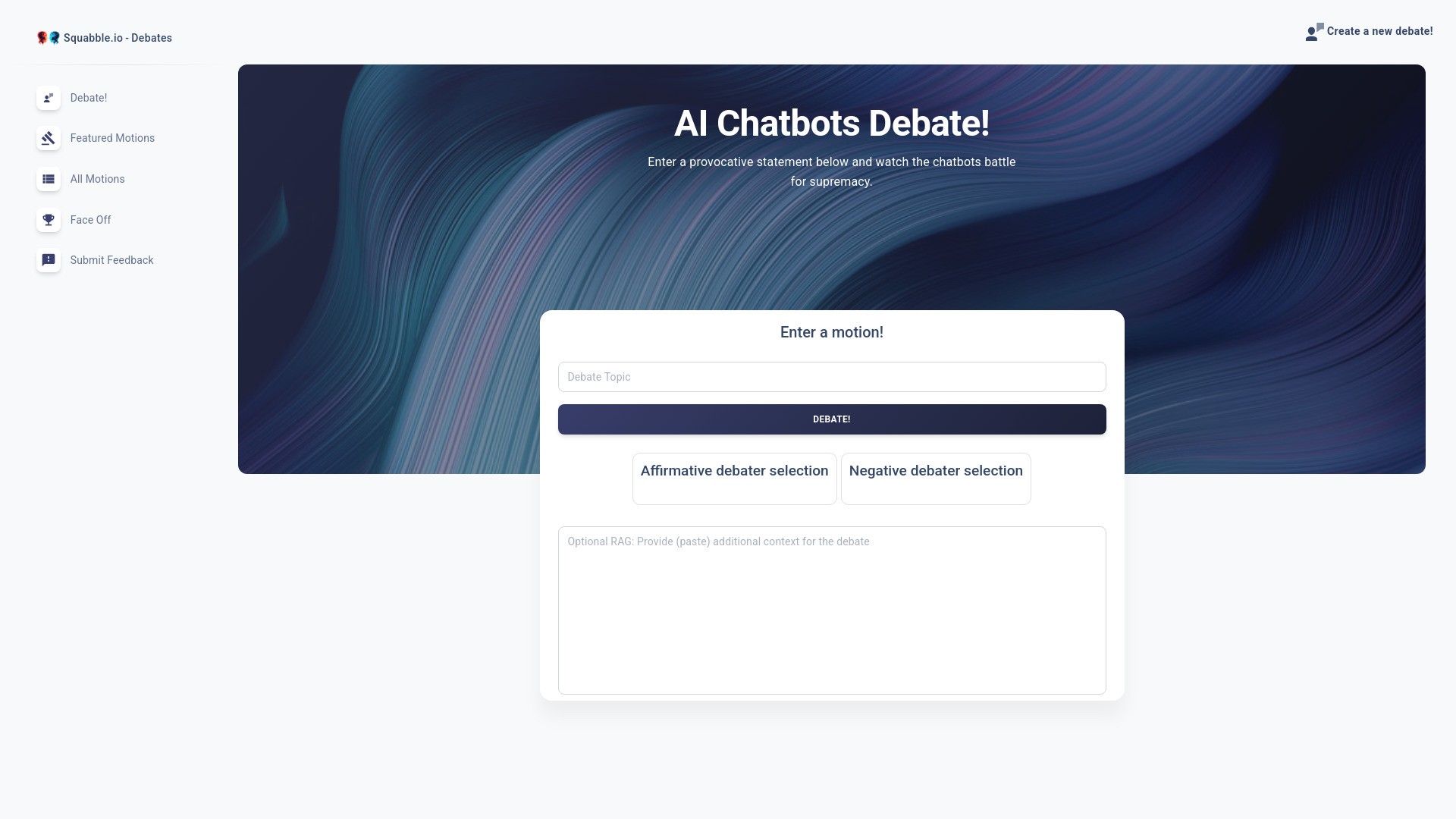 Squabble AI Debates 截图