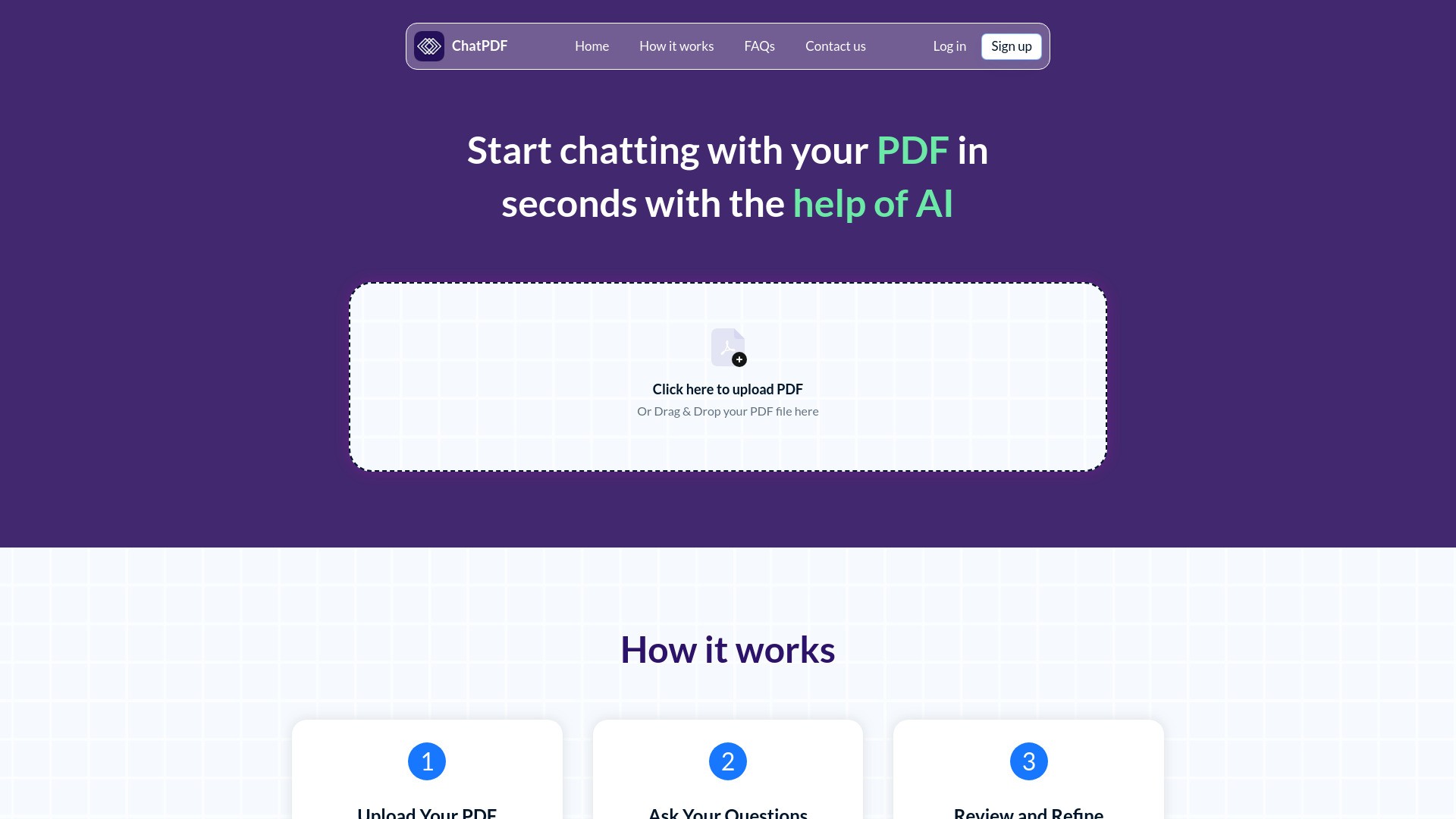 Chat Pdf - Chat with PDF for free 截图