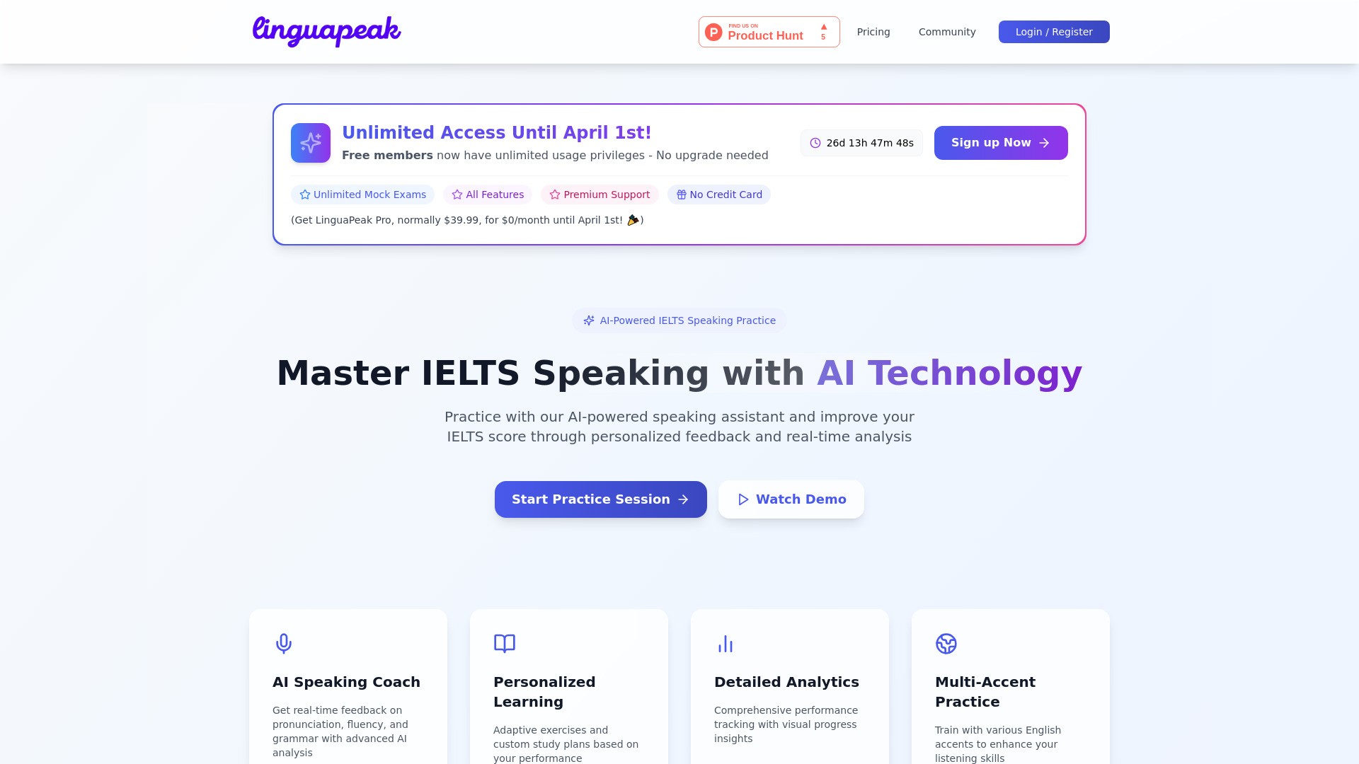 Linguapeak | IELTS speaking AI assistant 截图