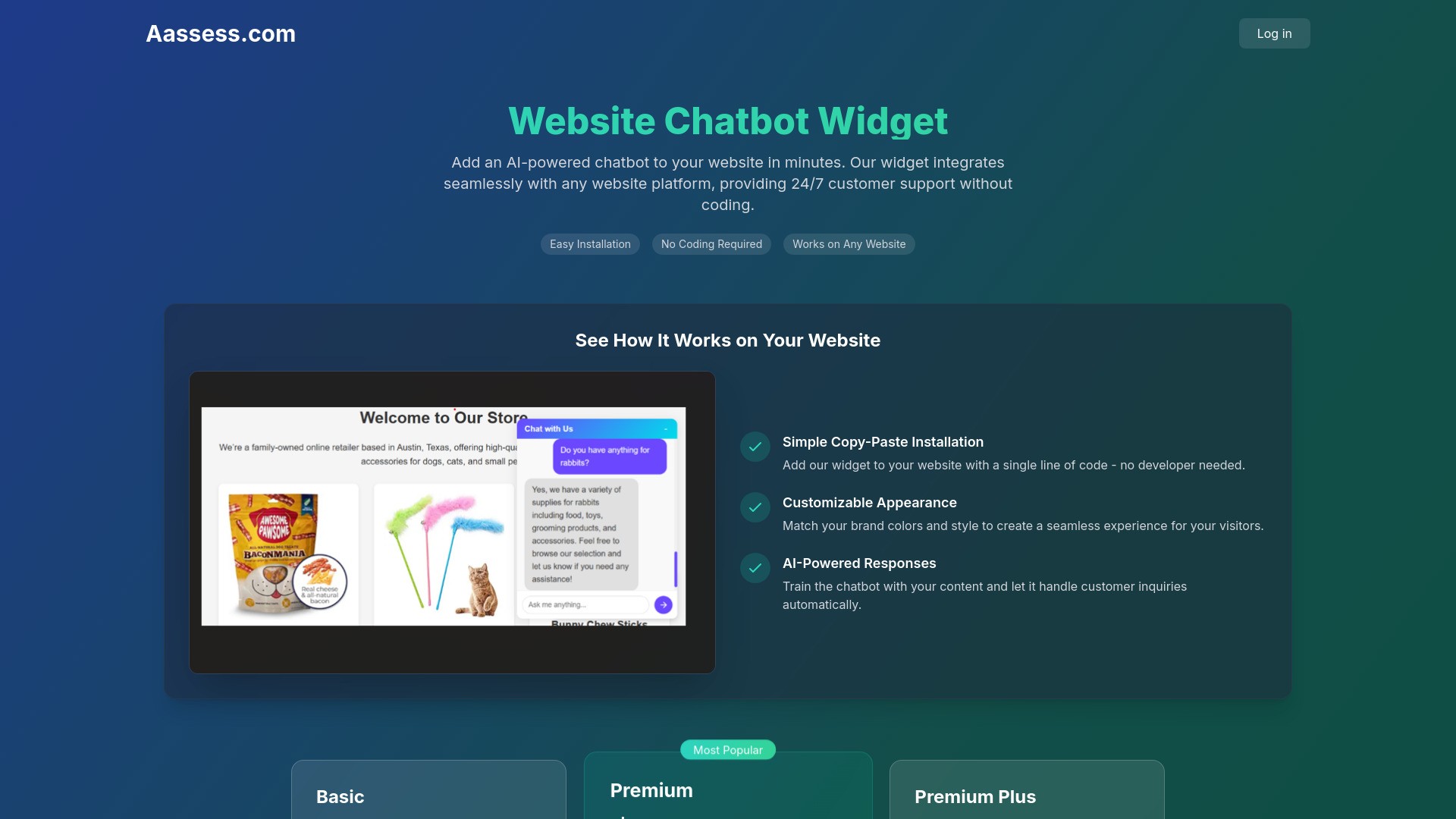 AI-powered chatbot for websites 截图