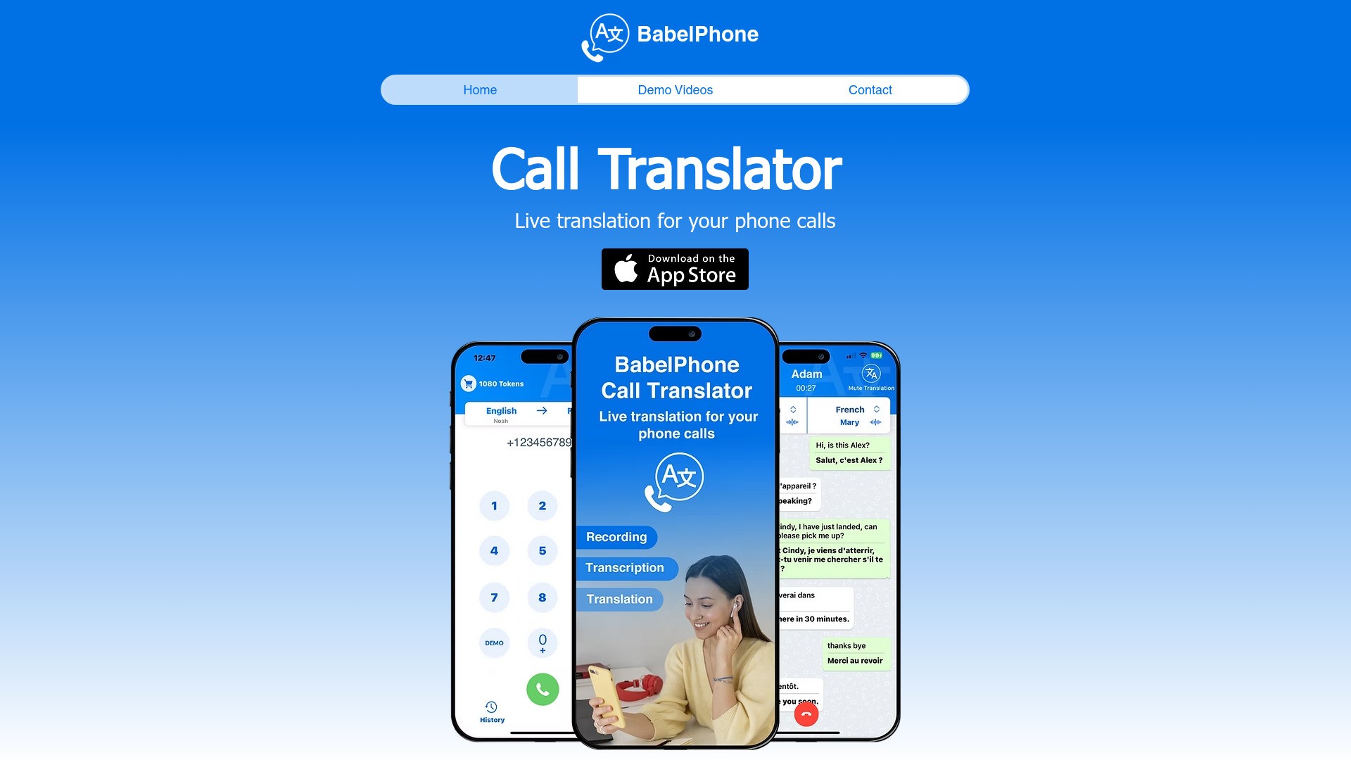 BabelPhone - Call Translator 截图