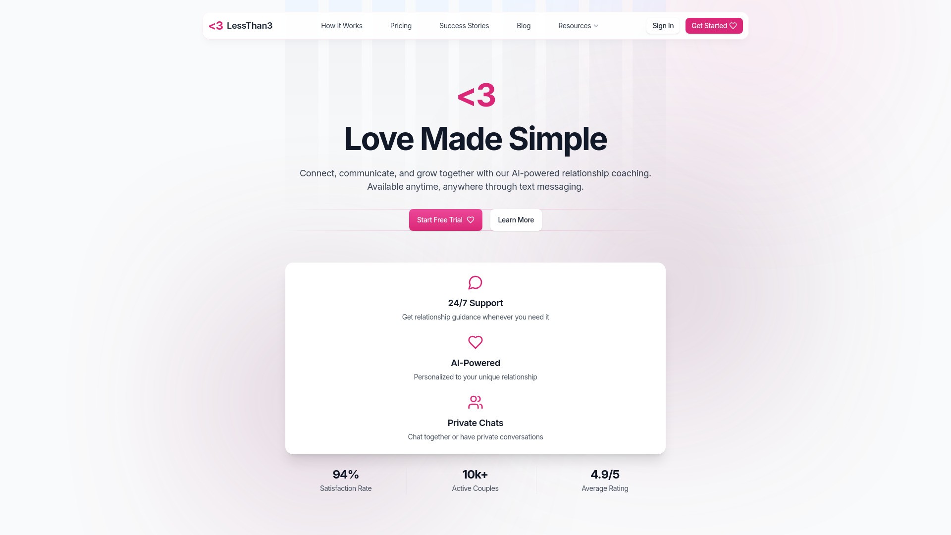 LessThan3 AI Relationship Counseling 截图