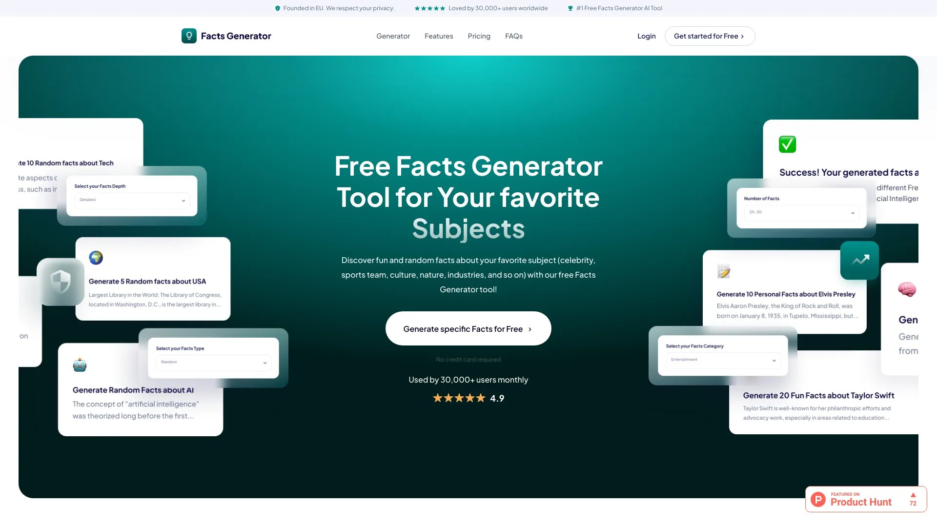 Facts Generator 截图