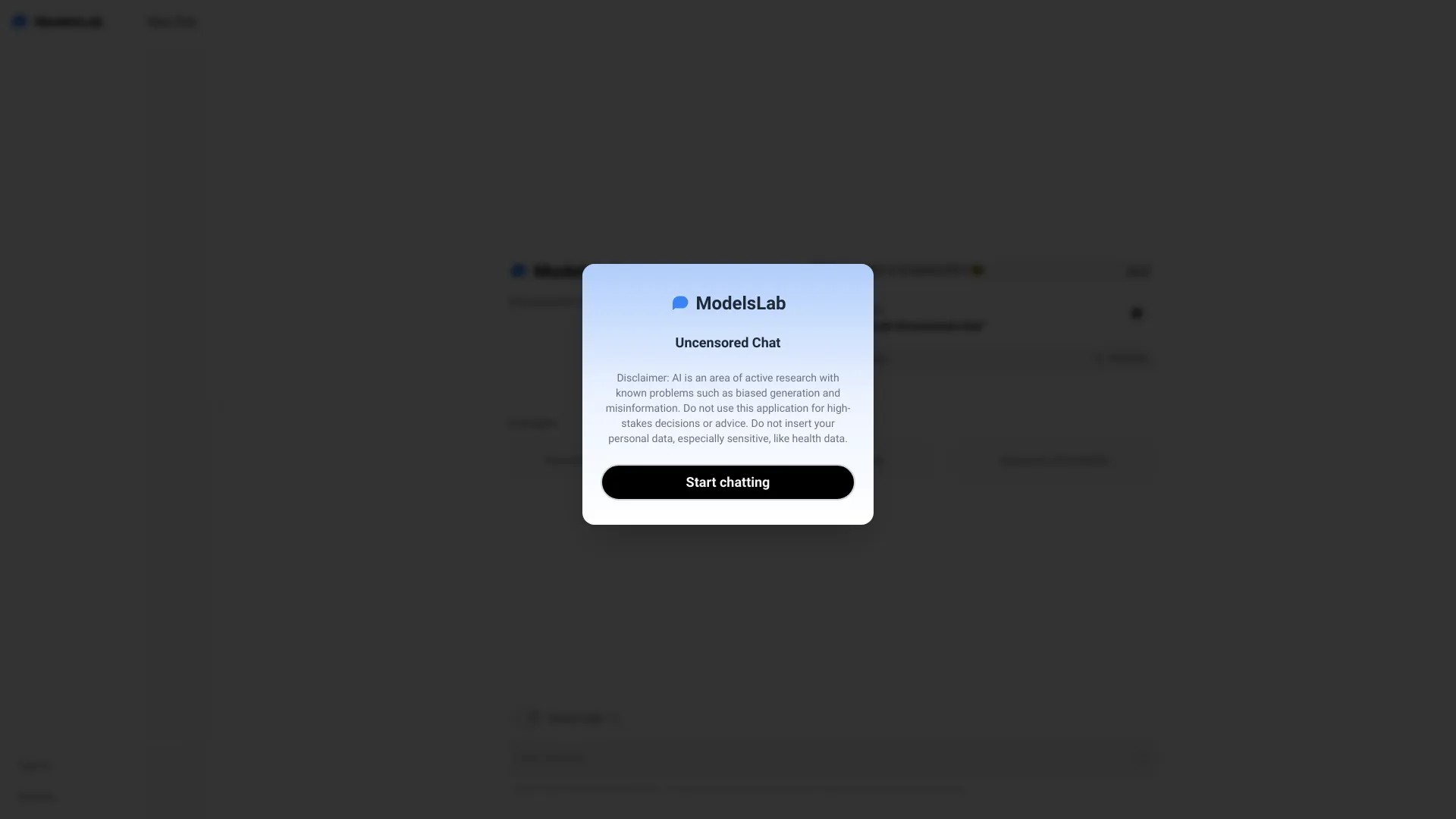 Uncensored Chat by ModelsLab 截图