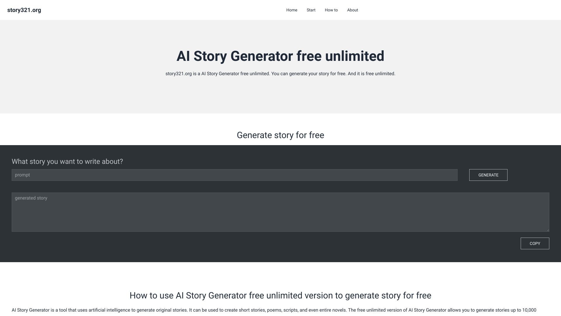 AI Story Generator free unlimited 截图