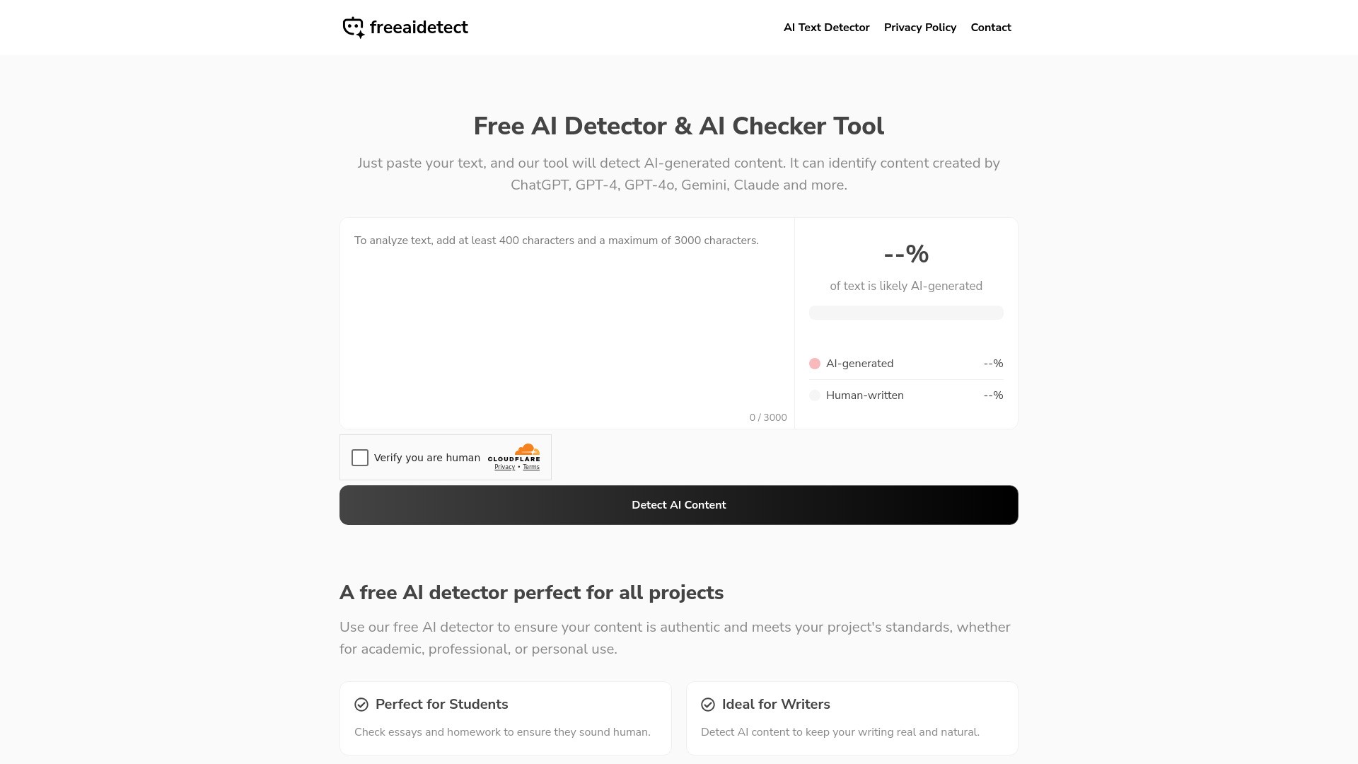 Free AI Detector 截图
