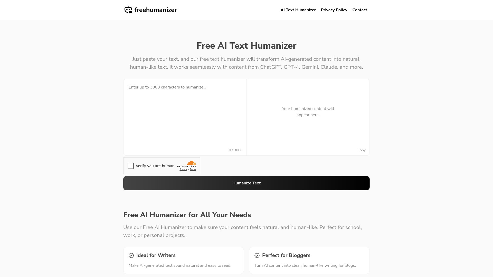 Free AI Humanizer 截图