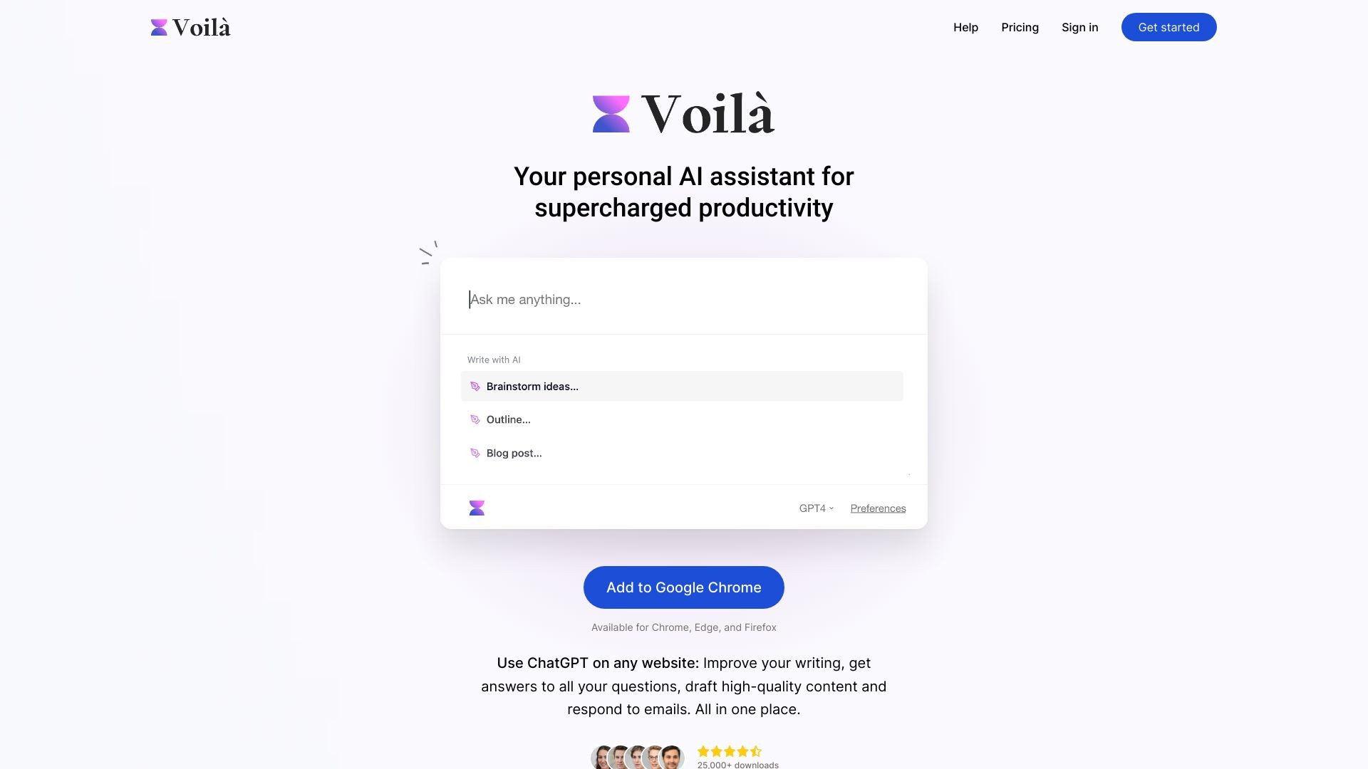 Voilà - ChatGPT browser assistant 截图