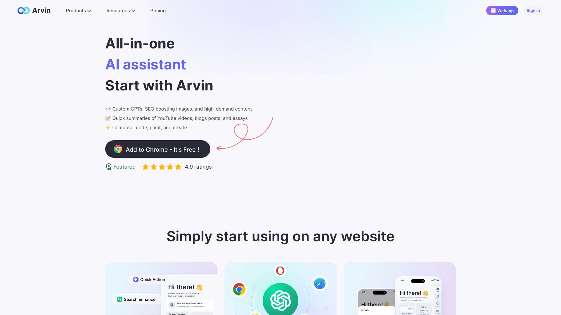 Arvin - AI Assistant 截图