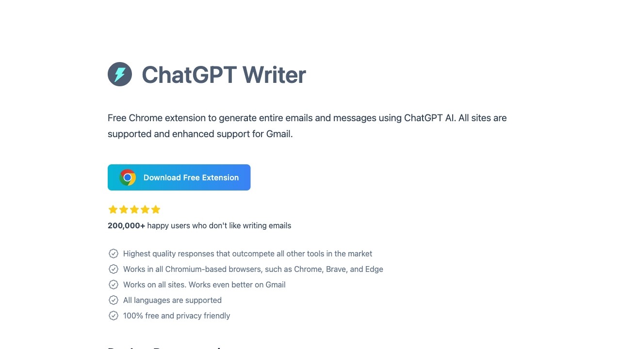ChatGPT Writer 截图