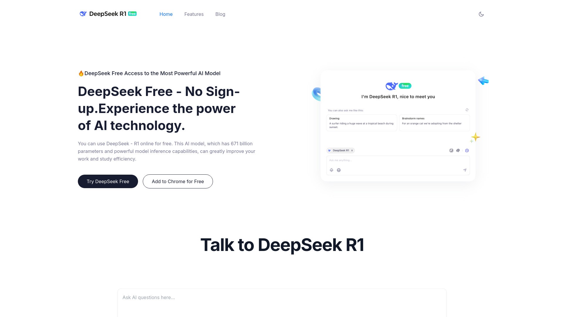 DeepSeek R1 Free 截图