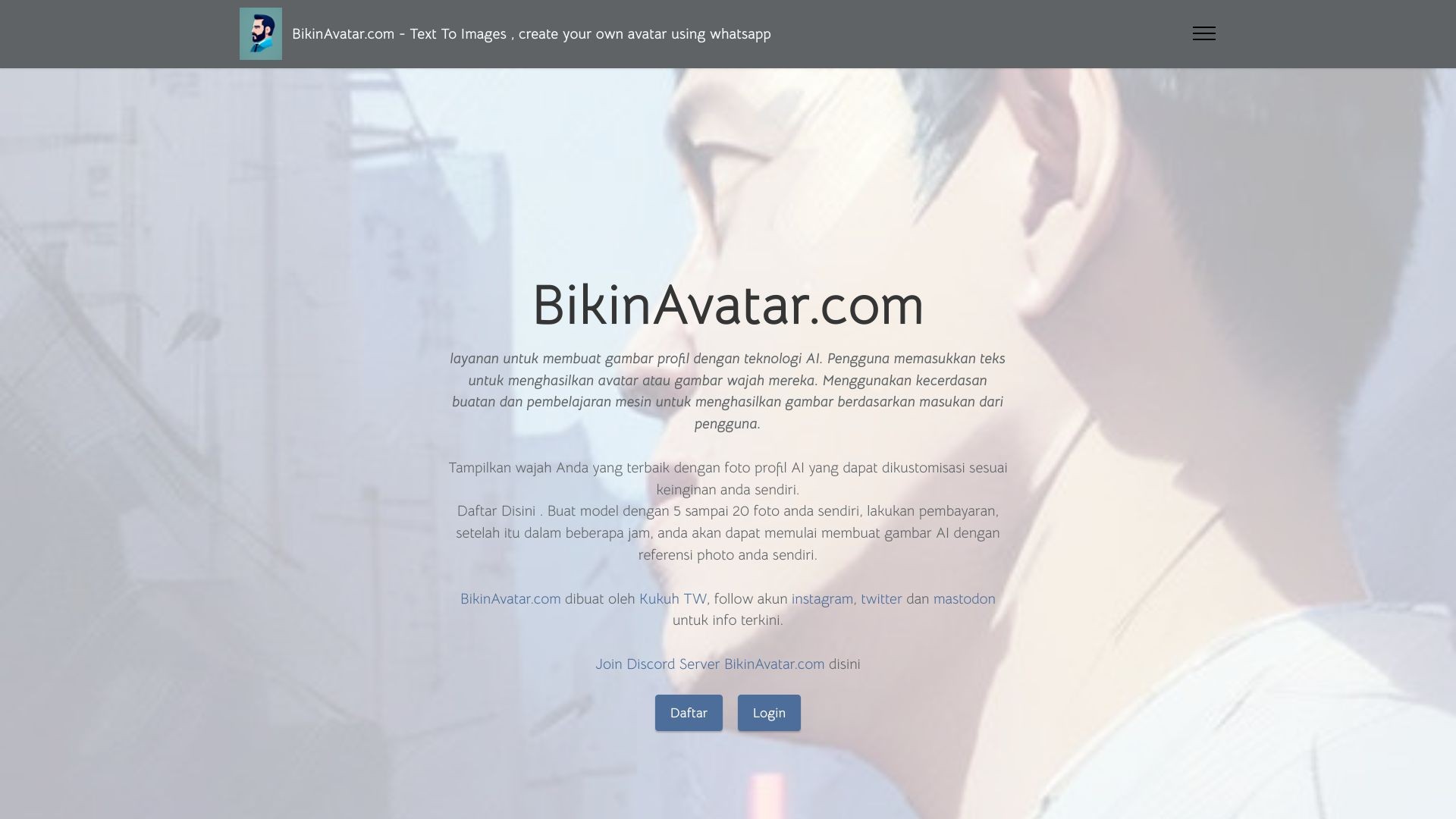 BikinAvatar.com 截图
